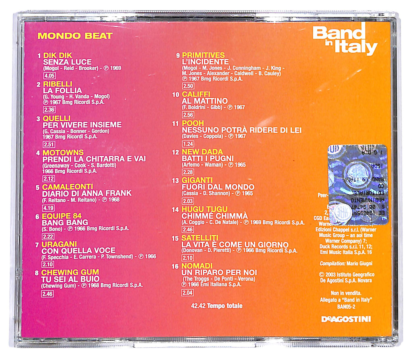 EBOND Band In Italy - Mondo Beat EDITORIALE CD CD124206