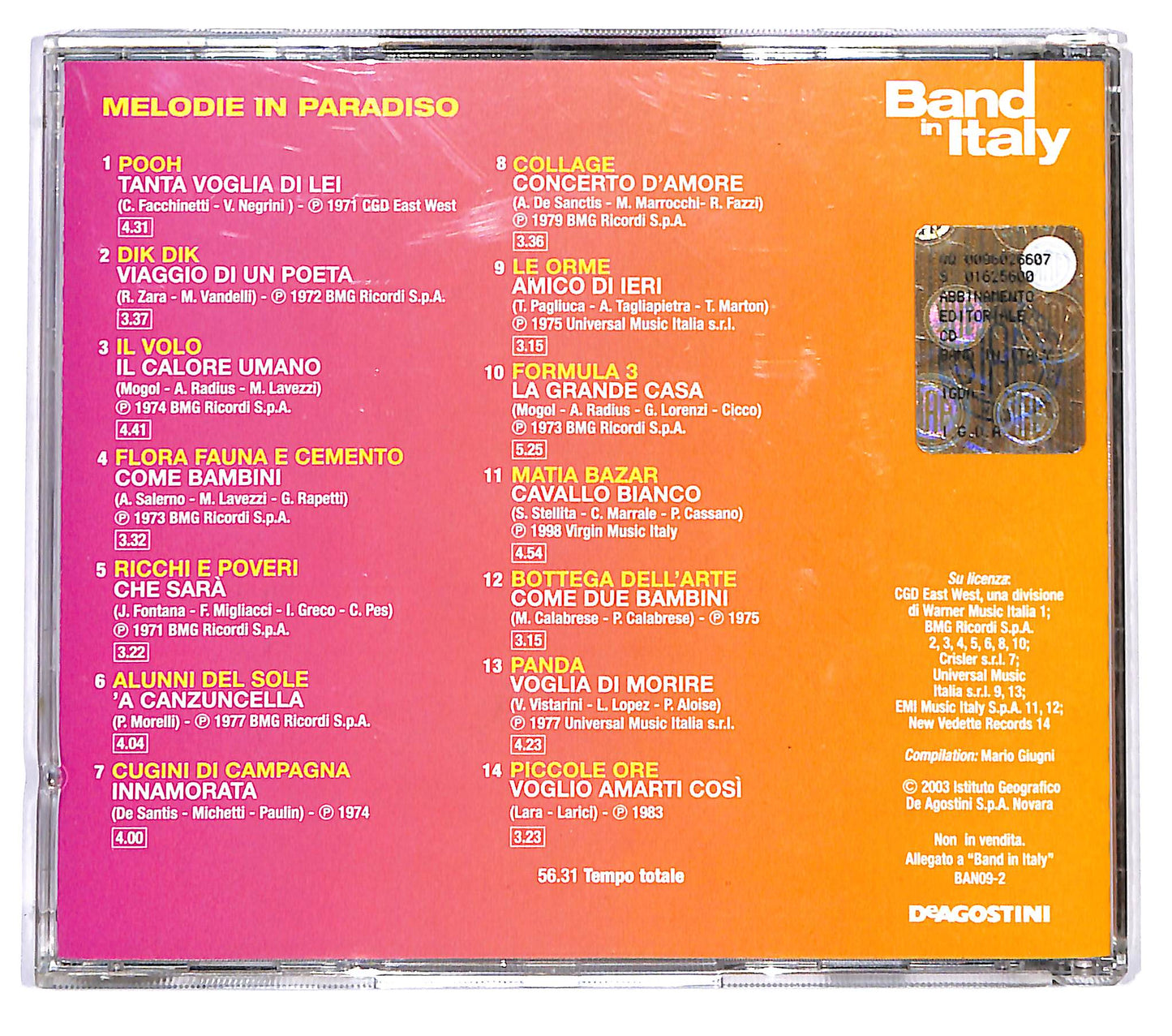 EBOND Band In Italy - Melodie In Paradiso EDITORIALE CD CD124232