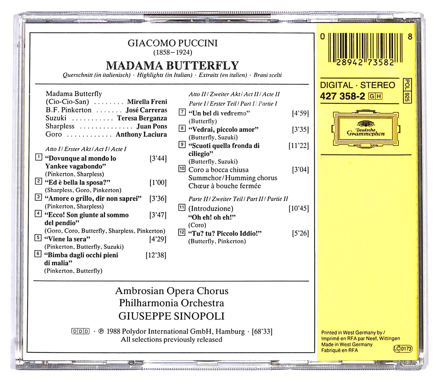 EBOND Puccini , Giuseppe Sinopoli - Madama Butterfly CD CD124236