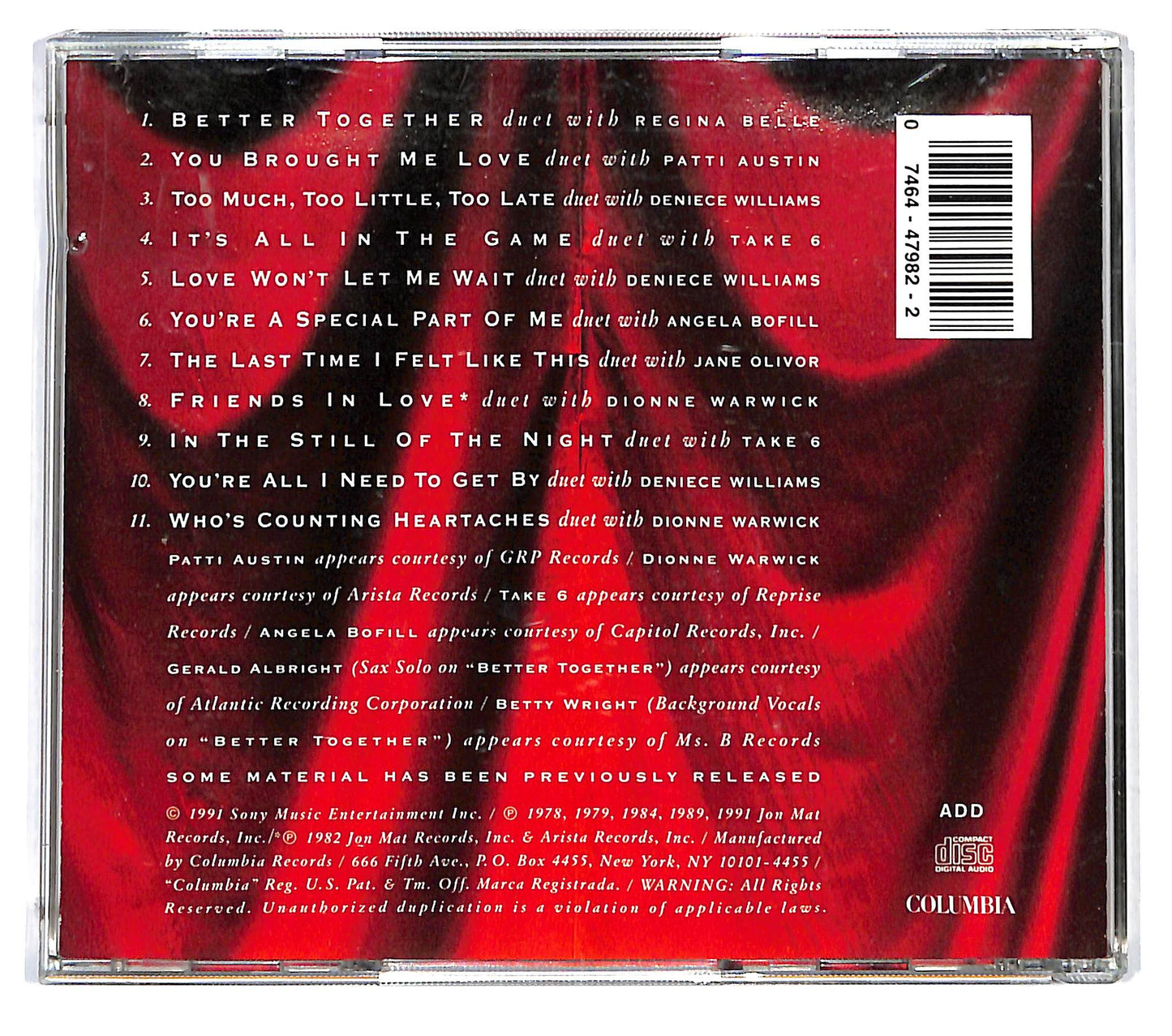 EBOND Johnny Mathis - Better Together - The Duet Album CD CD124252