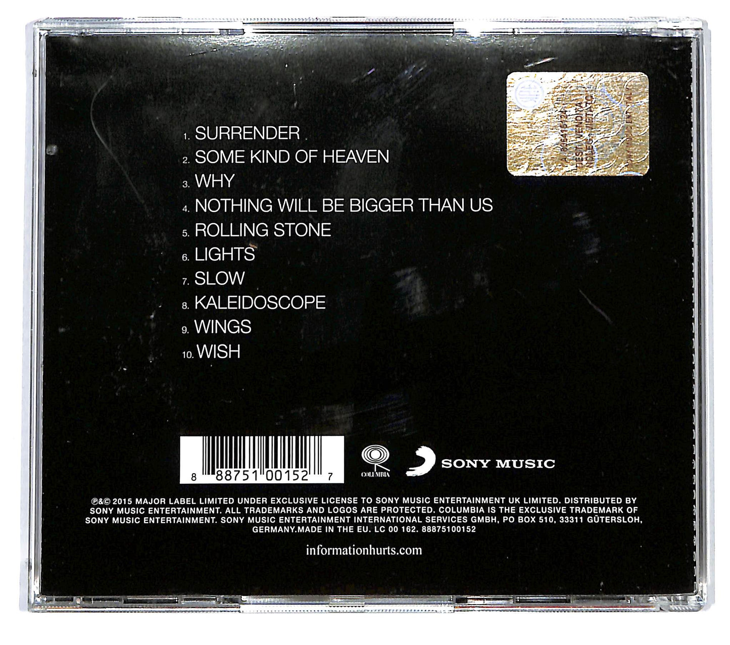 EBOND Hurts - Surrender CD CD124328