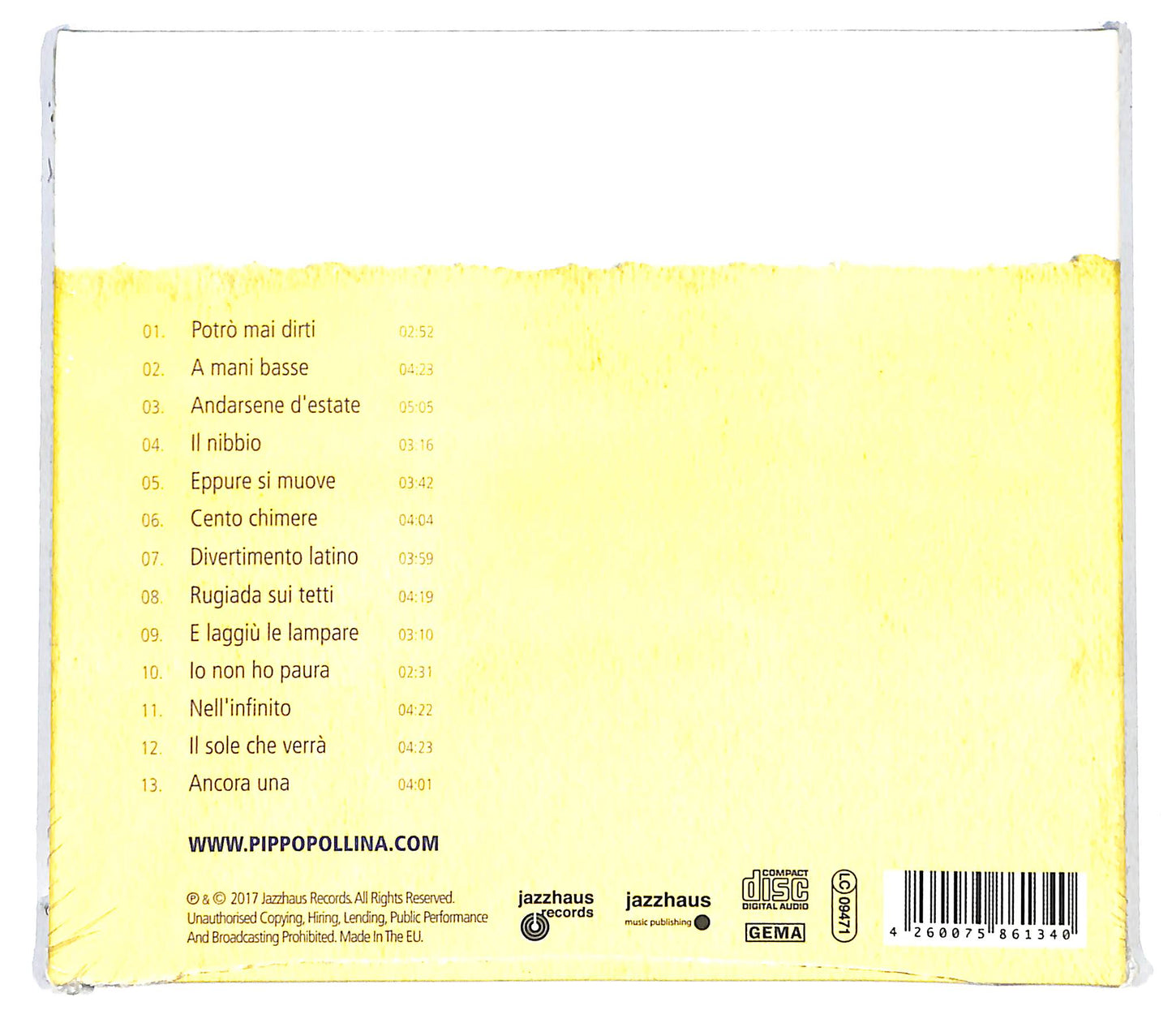 EBOND Pippo Pollina - Il Sole Che Verra DIGIPACK CD CD124628