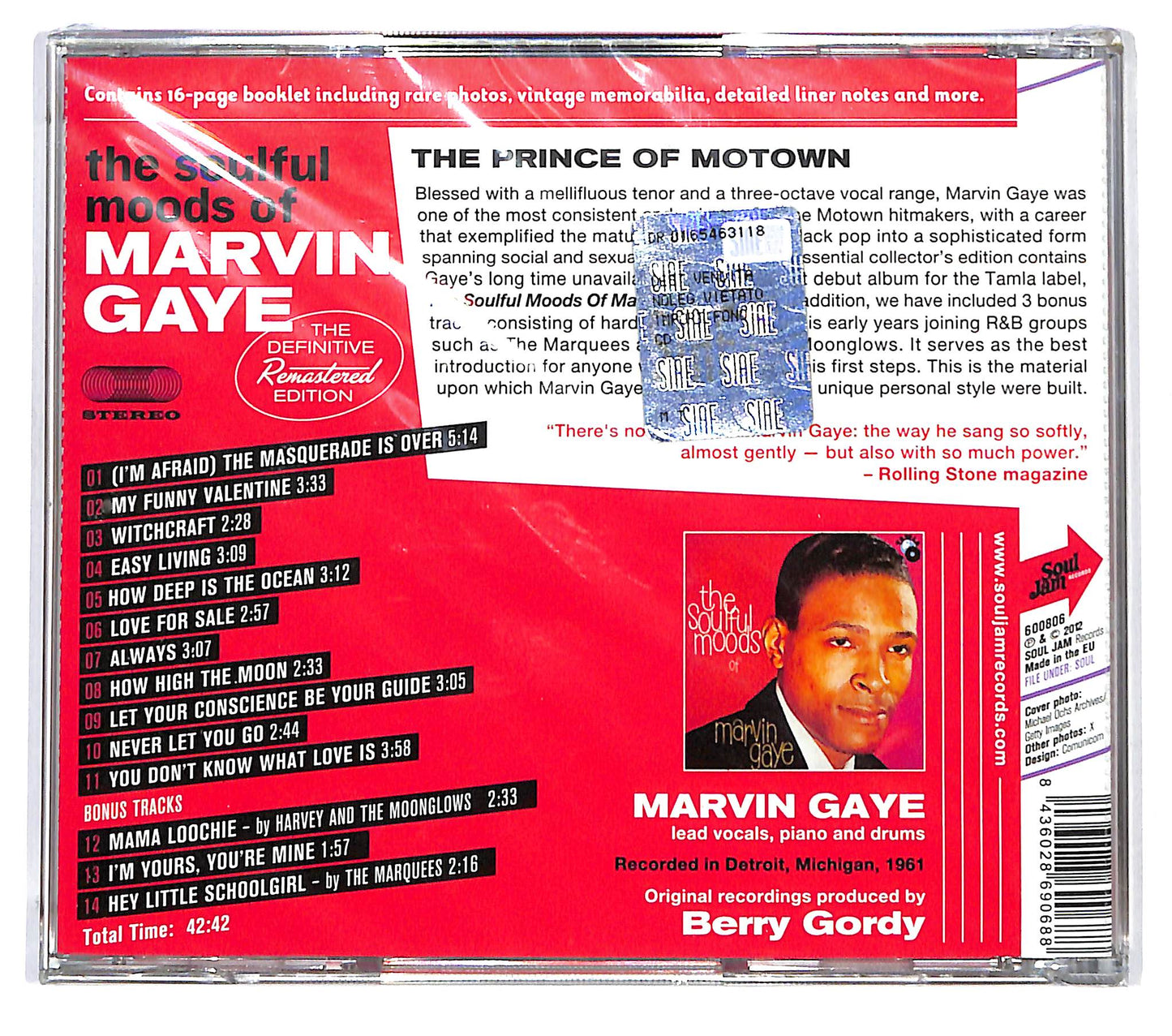 EBOND Marvin Gaye - The Soulful Moods Of Marvin Gaye CD CD124641