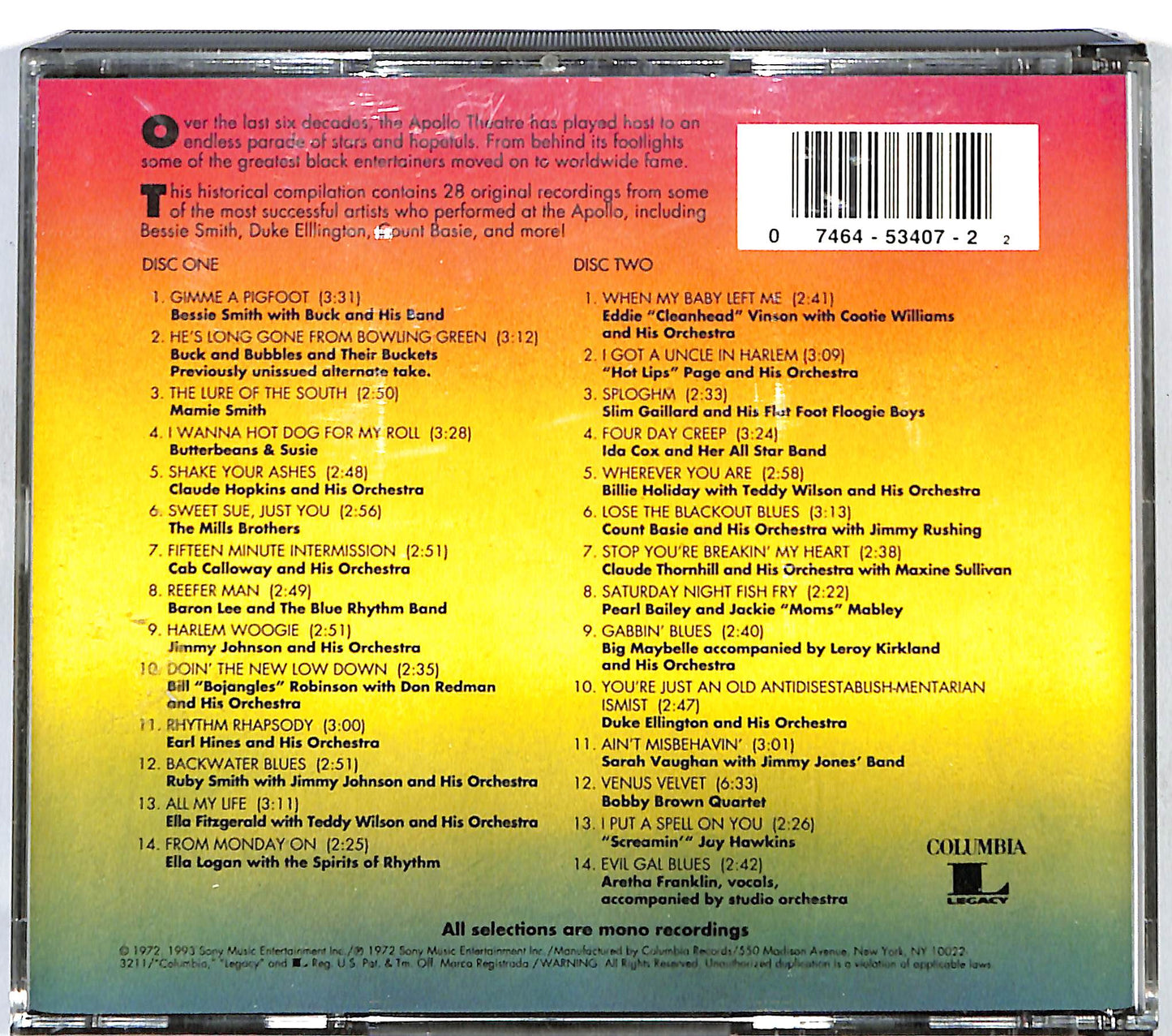 EBOND Various - Stars Of The Apollo Theatre CD CD124655