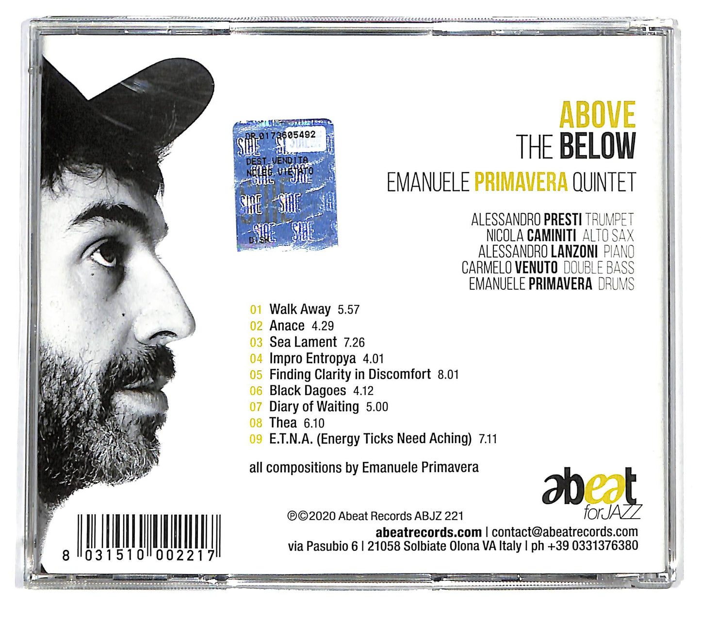 EBOND Emanuele Primavera Quintet - Above The Below CD CD124706