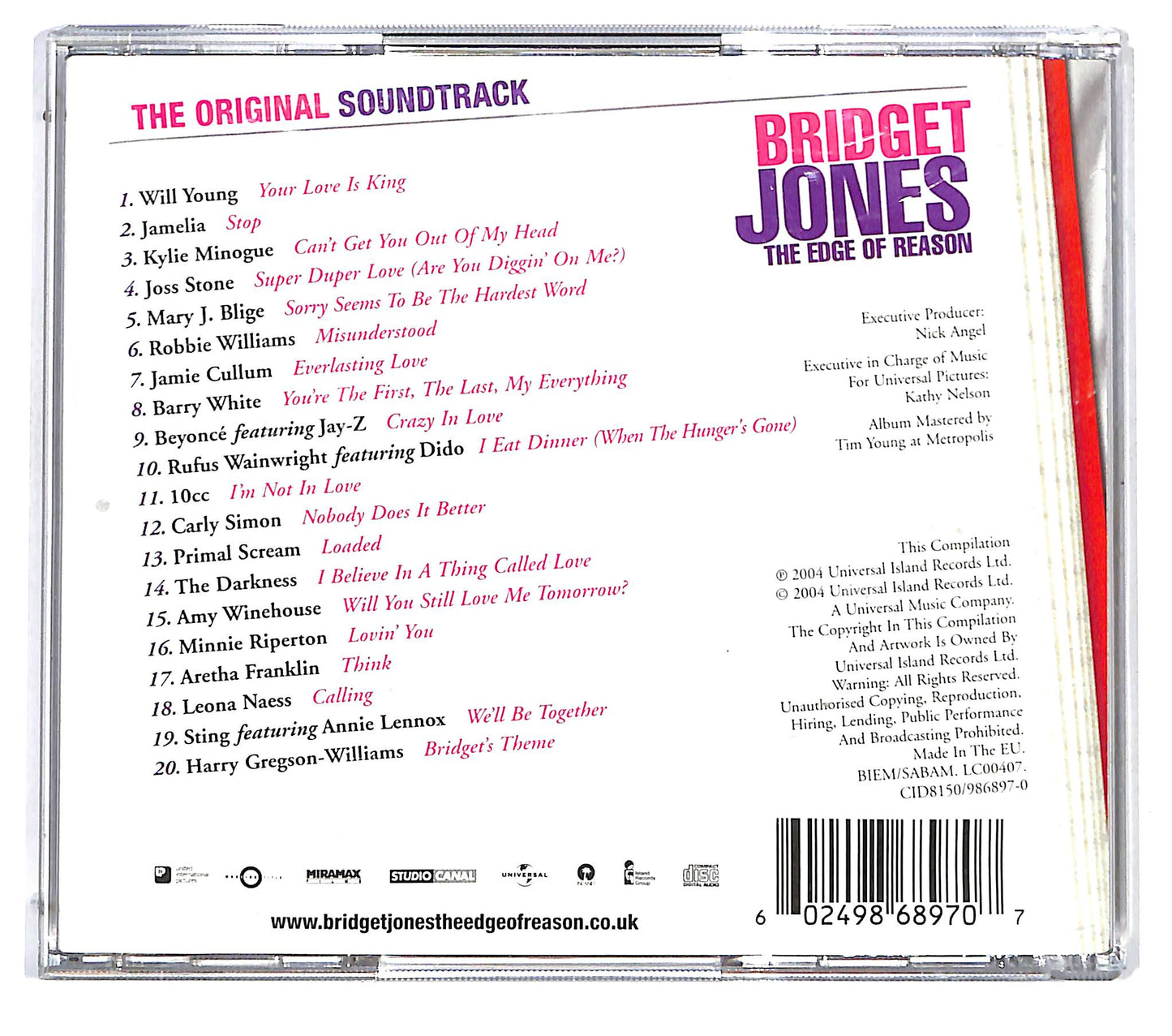 EBOND Bridget Jones - The Edge Of Reason - The Original Soundtrack CD CD124760