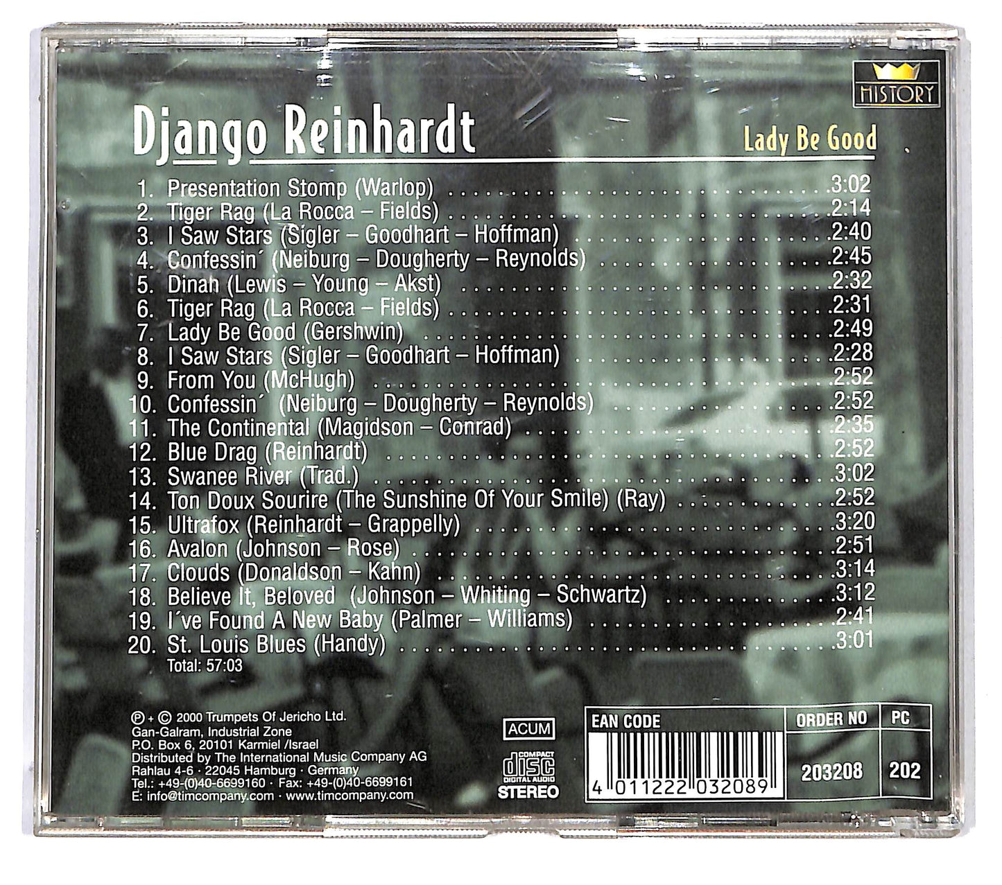 EBOND Django Reinhardt - Lady Be Good CD CD124850