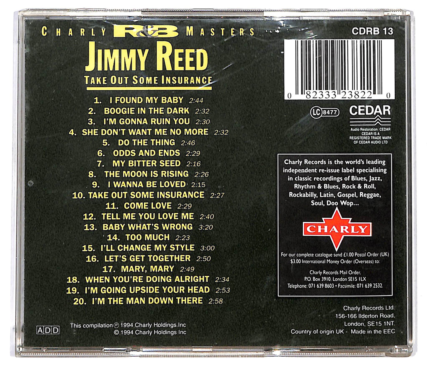 EBOND Jimmy Reed - Take Out Some Insurance CD CD124869