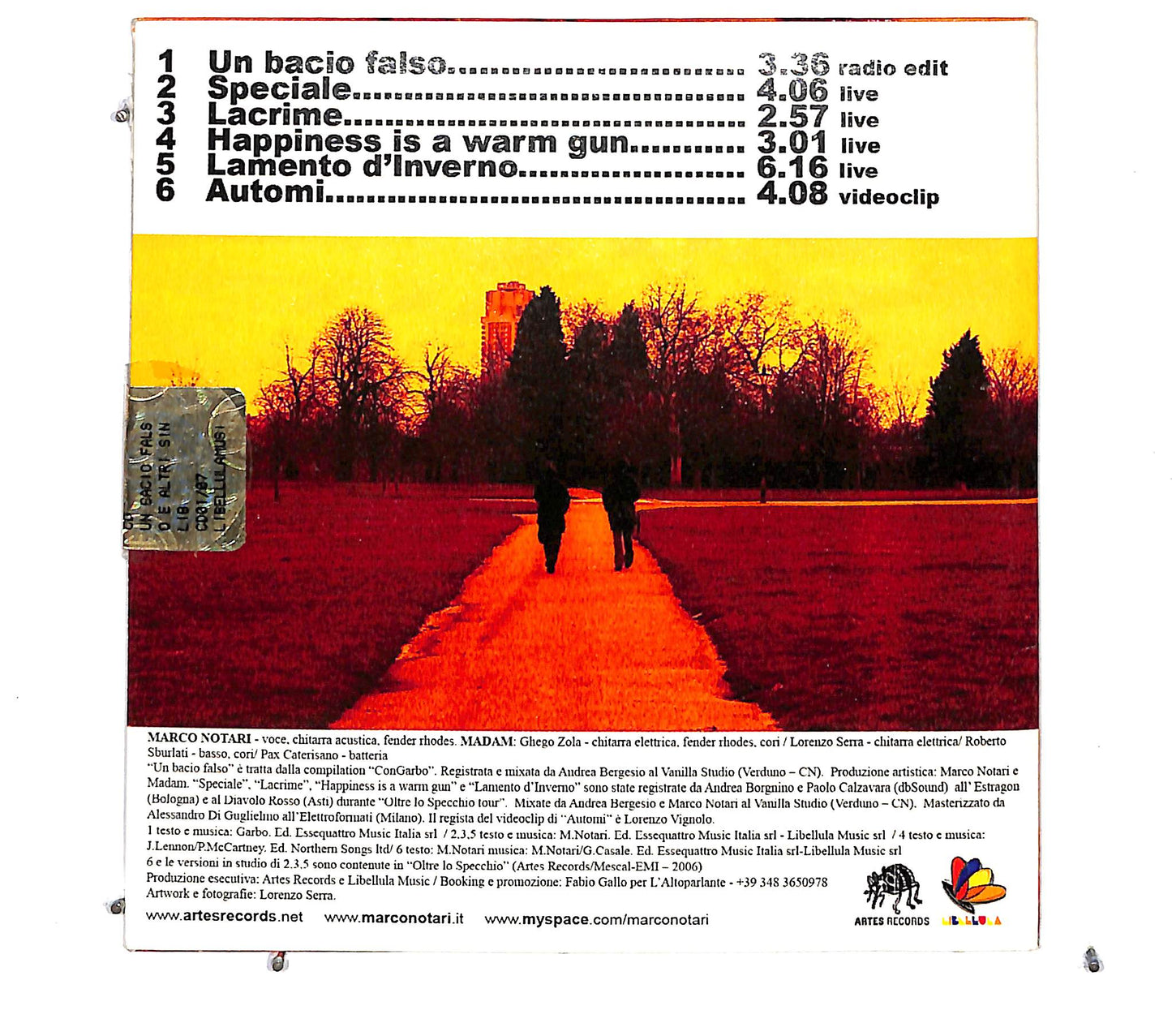 EBOND Marco Notari - Un Bacio Falso Ed Altri Sintomi Di Vita CD CD124902