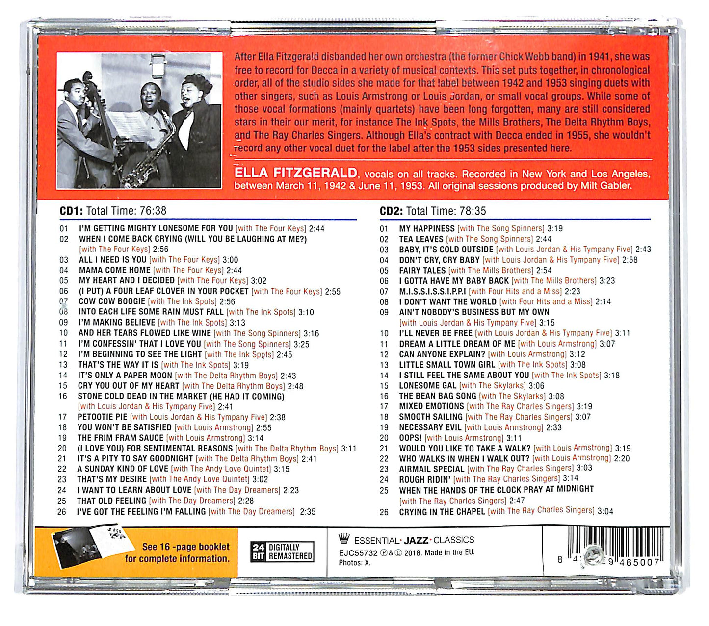 EBOND Ella Fitzgerald & Her Fellas - The Complete 1942-1953 CD CD124933