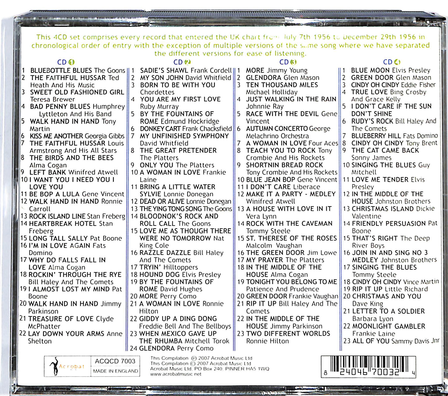 EBOND 1956 British Hit Parade Britain's Greatest Hits Vol 5 Part 2 CD CD124949