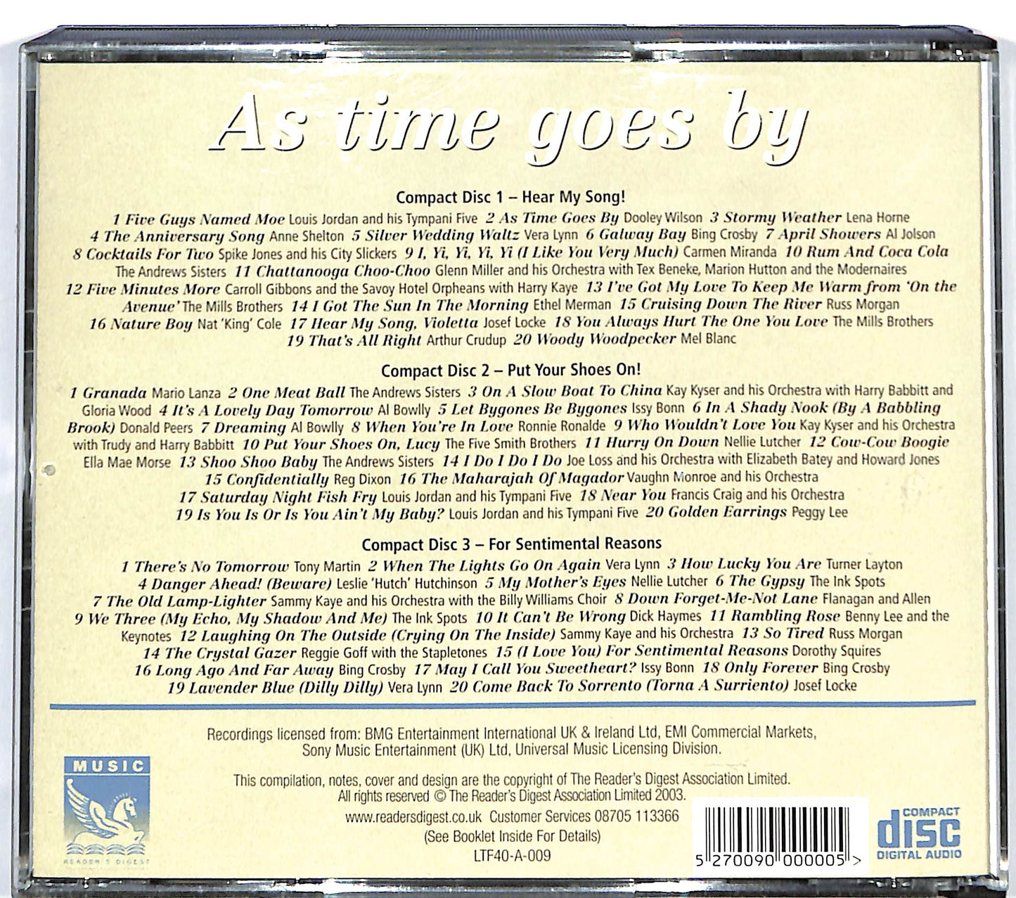 EBOND Various - As Time Goes By - Favourites From The 40s CD CD124951
