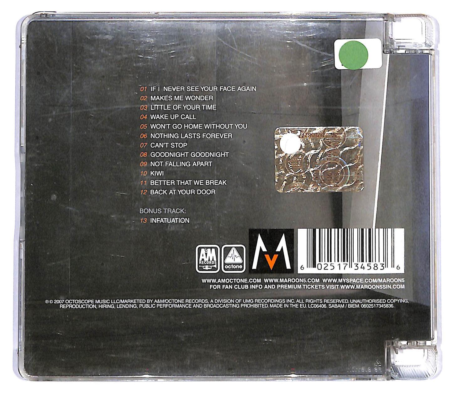 EBOND Maroon 5 - It Won't Be Soon Before Long SJB CD CD125019