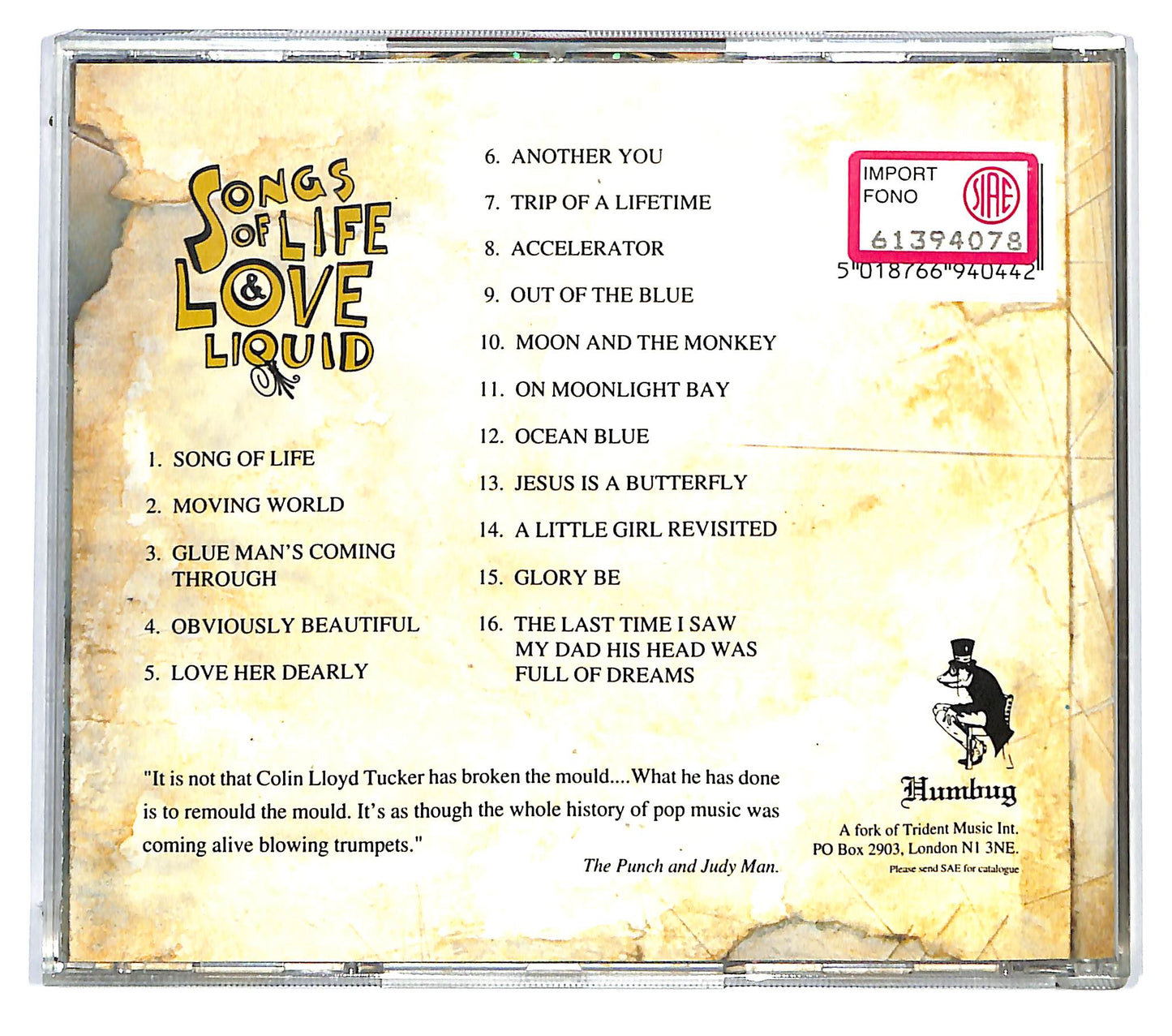 EBOND Colin Lloyd Tucker - Songs Of Life Love & Liquid CD CD125032