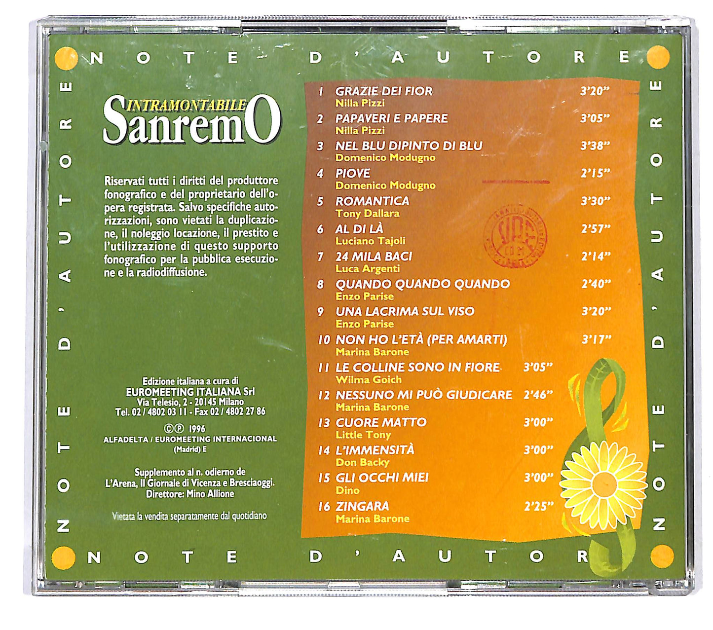 EBOND Various - Intramontabile Sanremo EDITORIALE CD CD125254