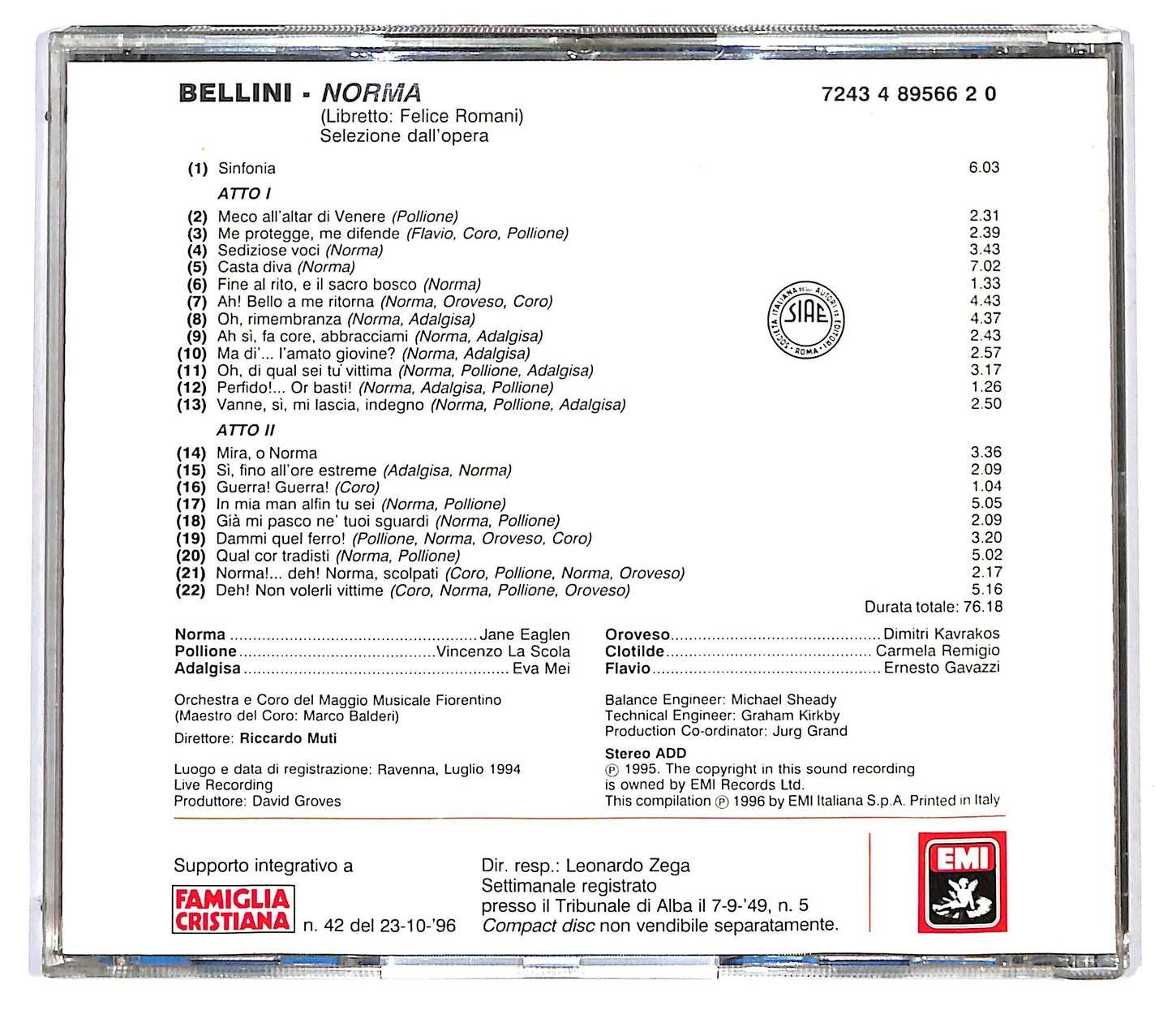 EBOND Bellin, Muti - Norma (Le Pagine Piu Belle) EDITORIALE CD CD125308