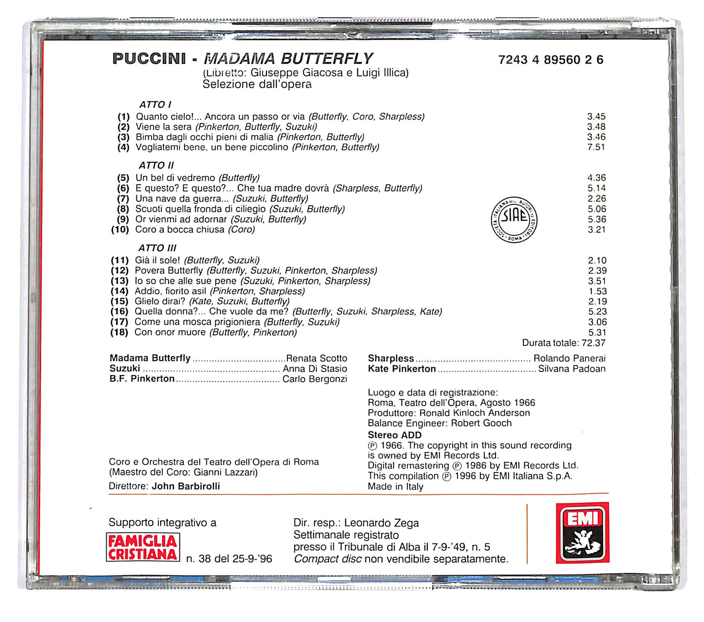 EBOND Puccini - J Barbirolli - Madama Butterfly EDITORIALE CD CD125311