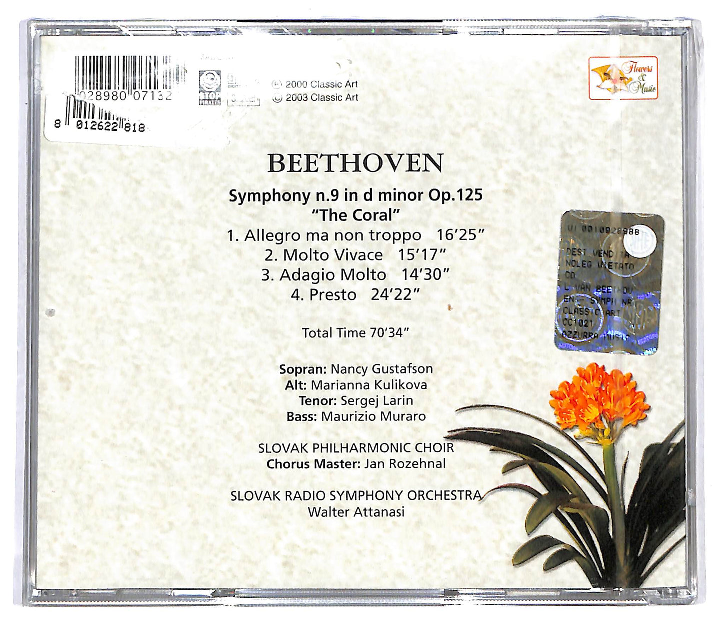 EBOND Beethoven - Sinfonia n. 9 The Coral CD CD125358