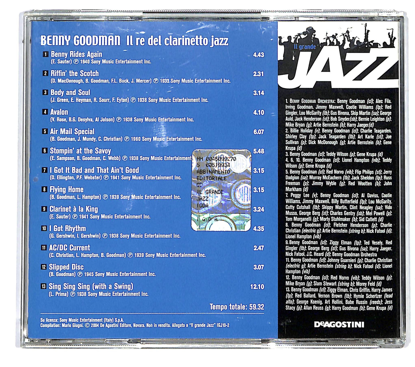 EBOND Benny Goodman - Il Re del Clarinetto Jazz EDITORIALE CD CD125407