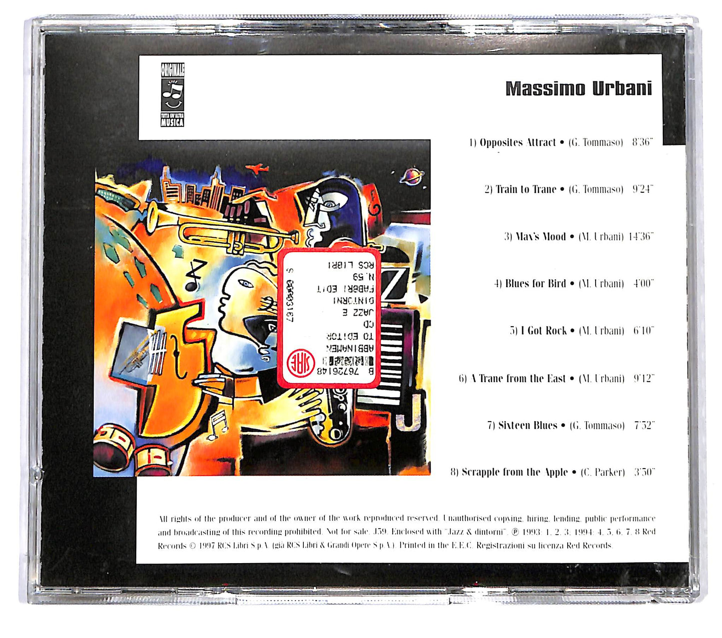 EBOND Massimo Urbani - Massimo Urbani / Roma EDITORIALE CD CD125441