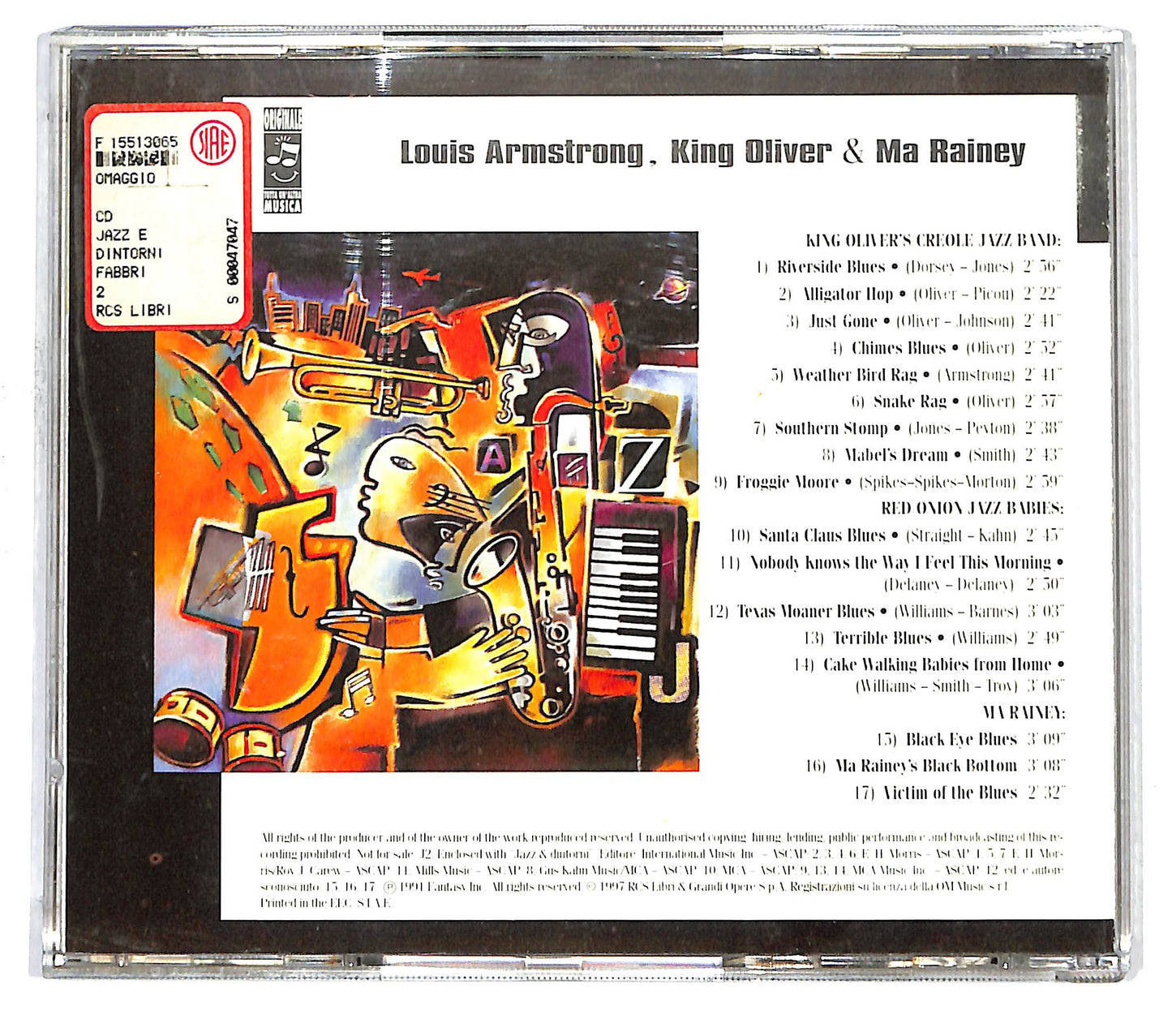 EBOND Louis Armstrong, King Oliver & Ma Rainey EDITORIALE CD CD125456