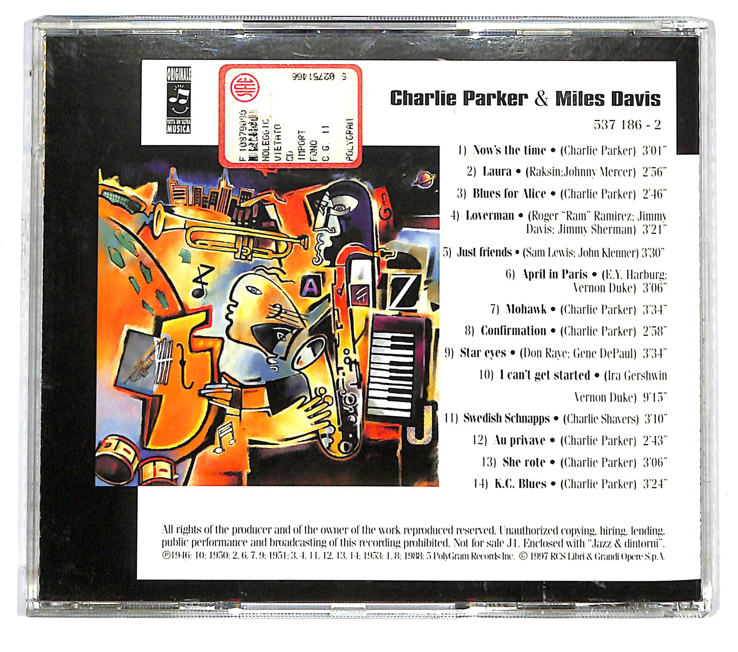 EBOND Charlie Parker & Miles Davis EDITORIALE CD CD125458