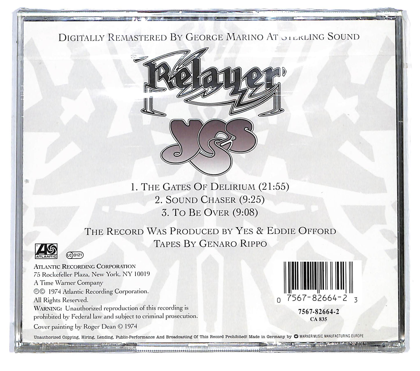 EBOND Yes - Relayer CD CD125517