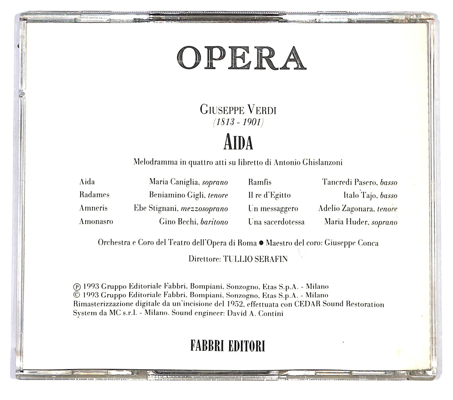 EBOND Giuseppe Verdi - Aida EDITORIALE CD CD125623