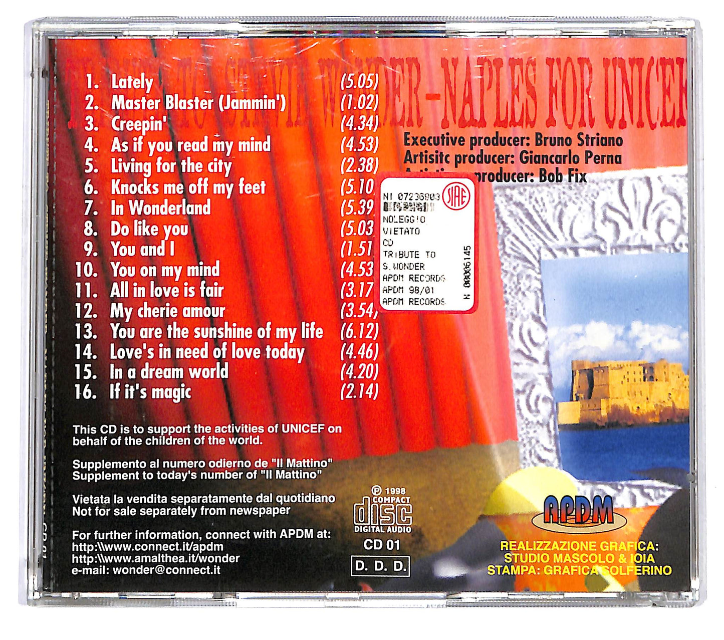 EBOND Various - Tribute To Stevie Wonder : Naples For Unicef CD CD125638