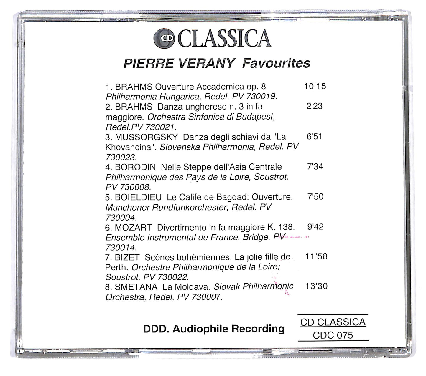 EBOND Various -Classica - Ottobre 1994 EDITORIALE CD CD125649