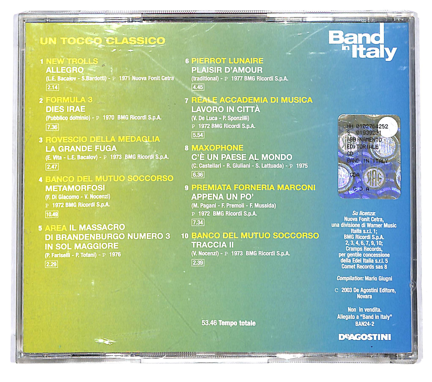 EBOND Band In Italy - Un Tocco Classico EDITORIALE CD CD125655