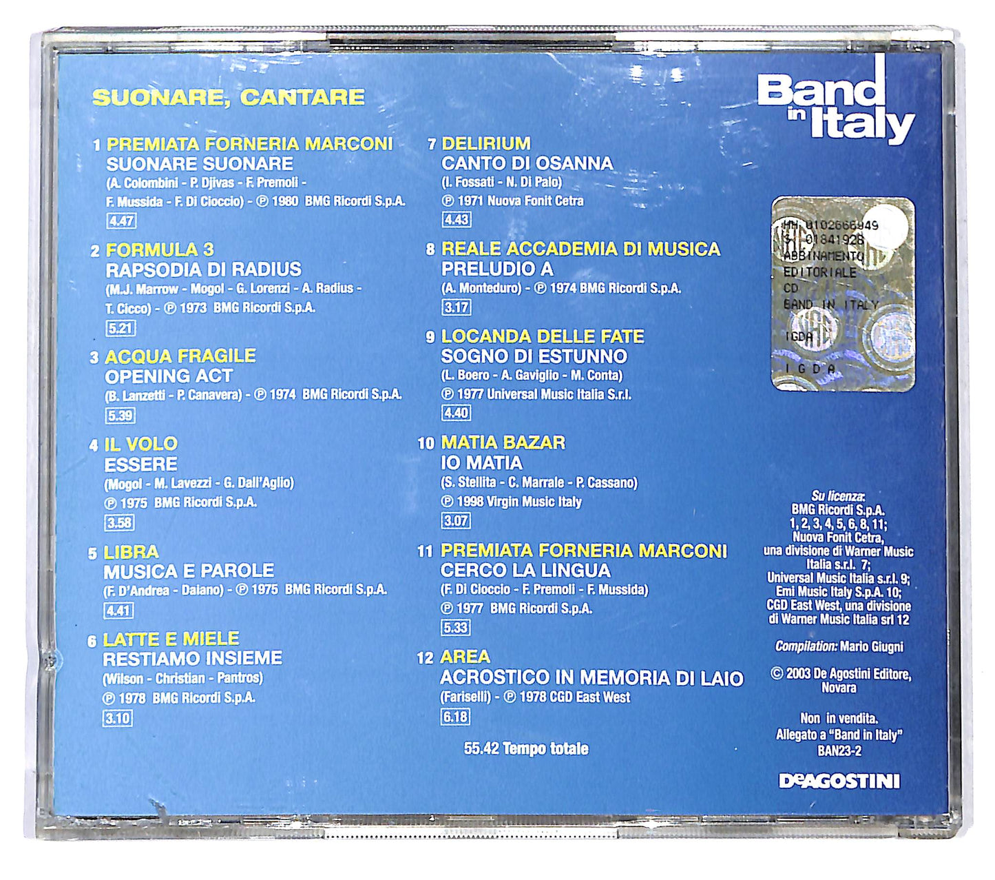 EBOND Band In Italy - Suonare, Cantare EDITORIALE CD CD125656