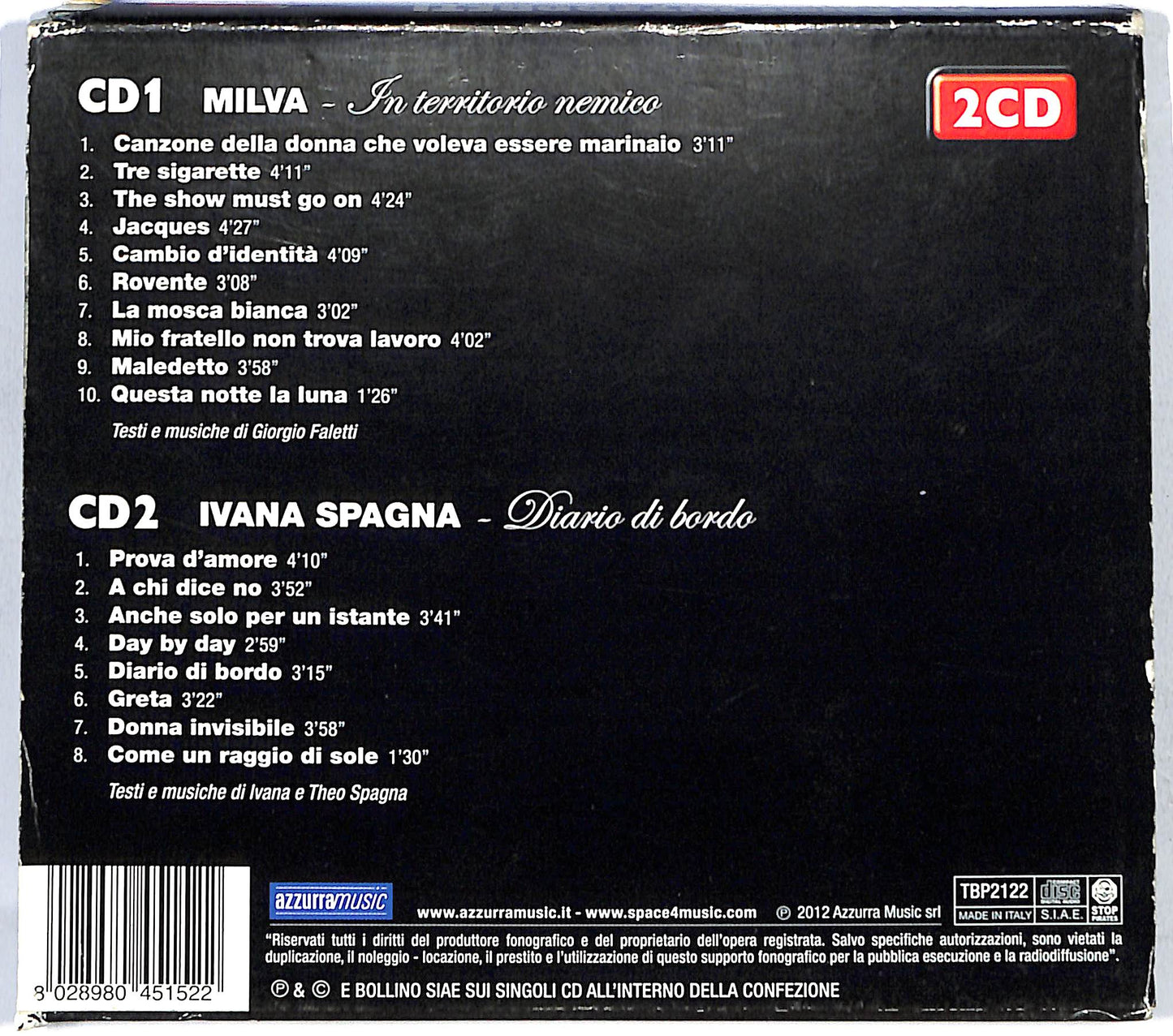 EBOND Milva / Ivana Spagna - Grandi Interpreti Italiane CD CD125715