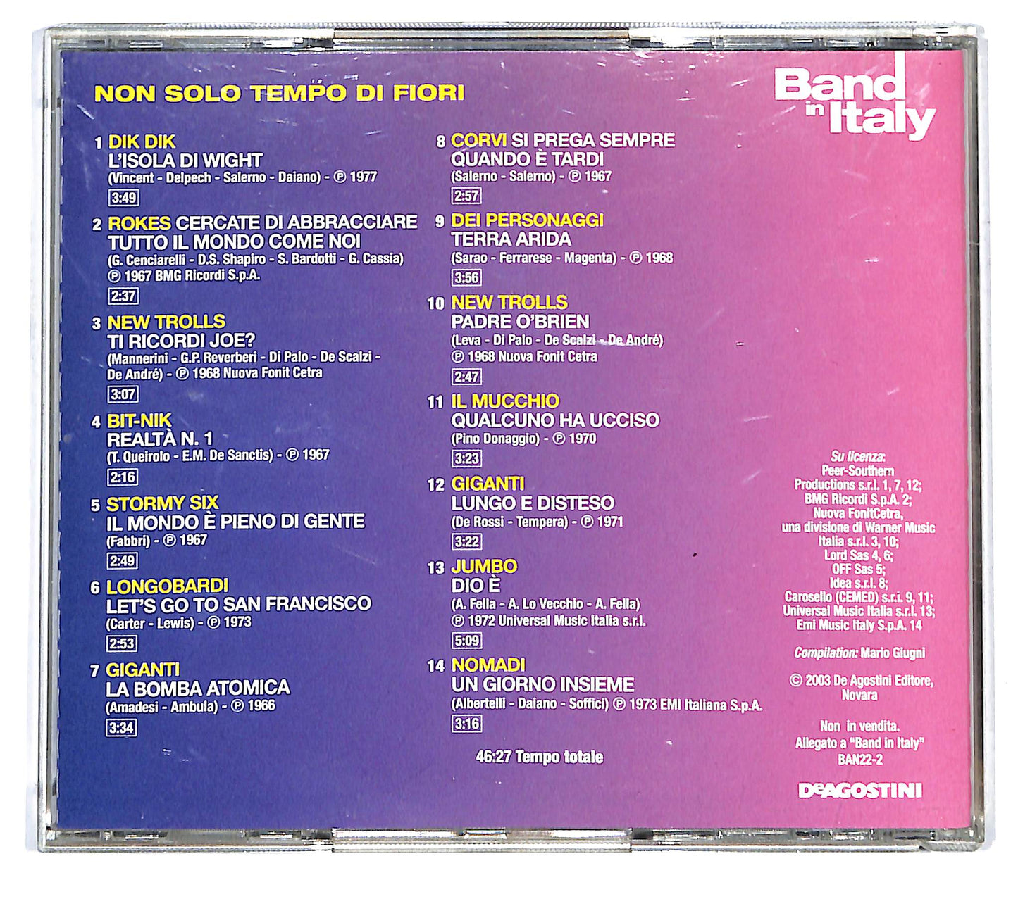 EBOND Band In Italy - Non Solo Tempo Di Fiori EDITORIALE CD CD125719