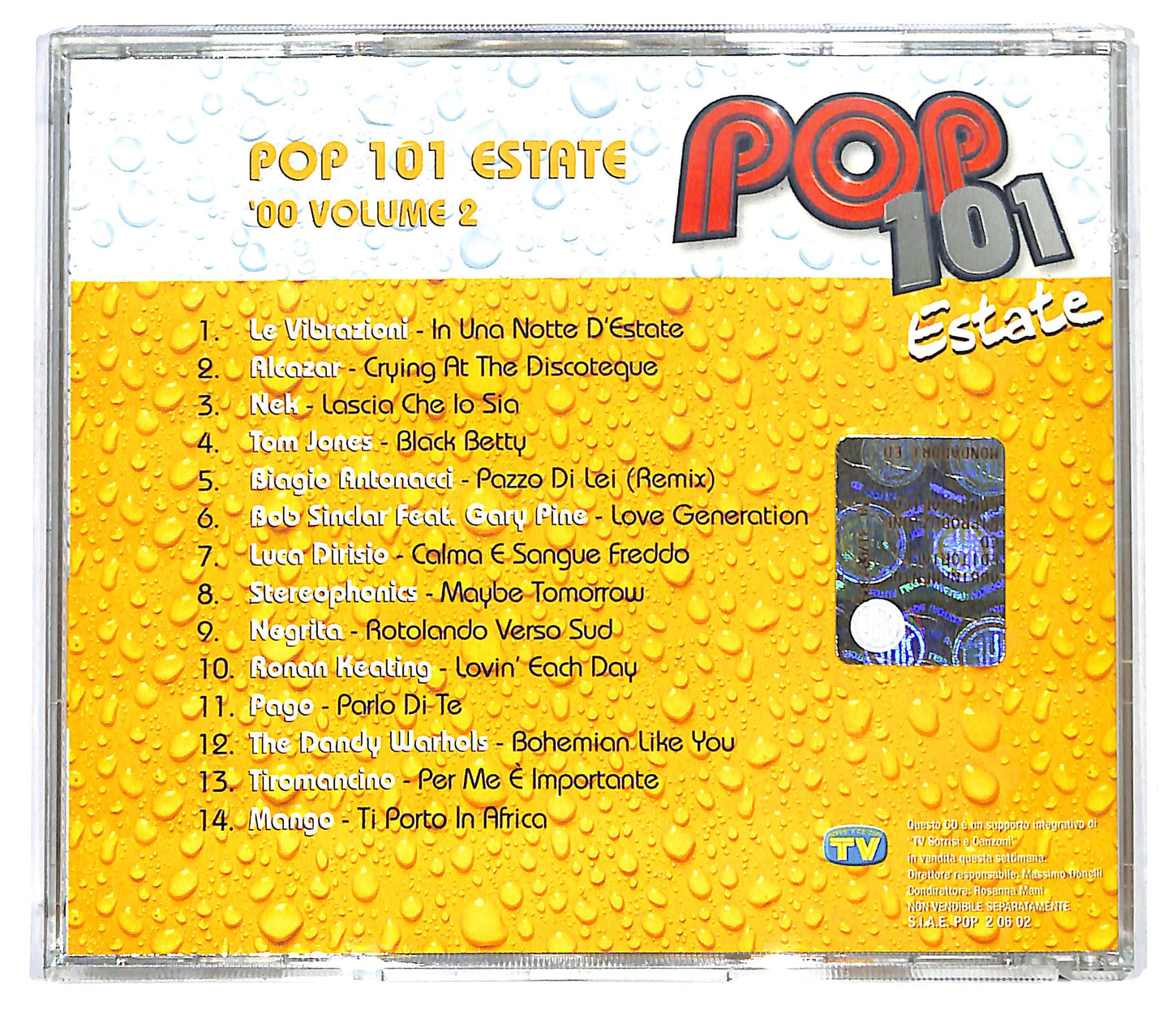 EBOND Various - Pop 101 Estate '00 Vol. 2 EDITORIALE CD CD125720