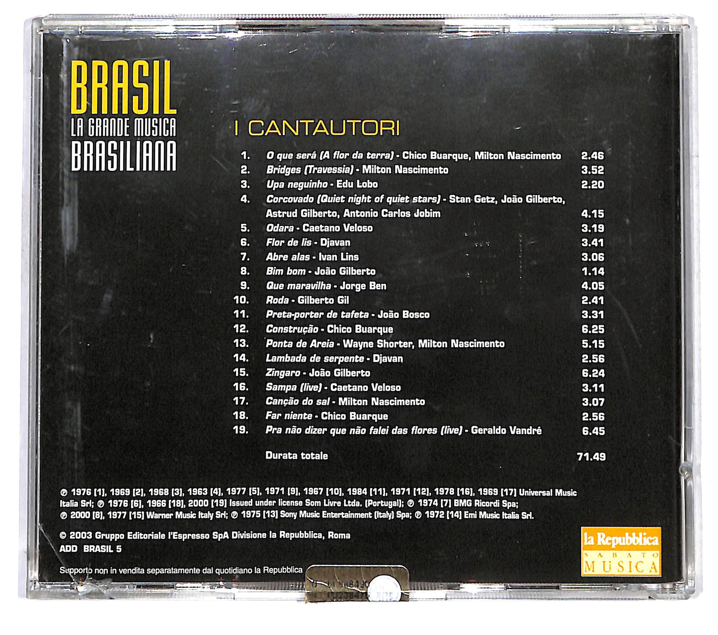EBOND Various - Brasil - 5 I Cantautori EDITORIALE CD CD125834