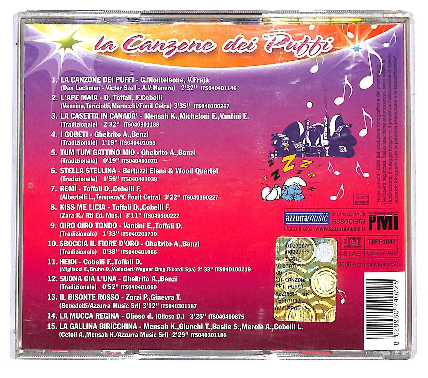 EBOND Various - Le Canzoni Dei Puffi CD CD125864