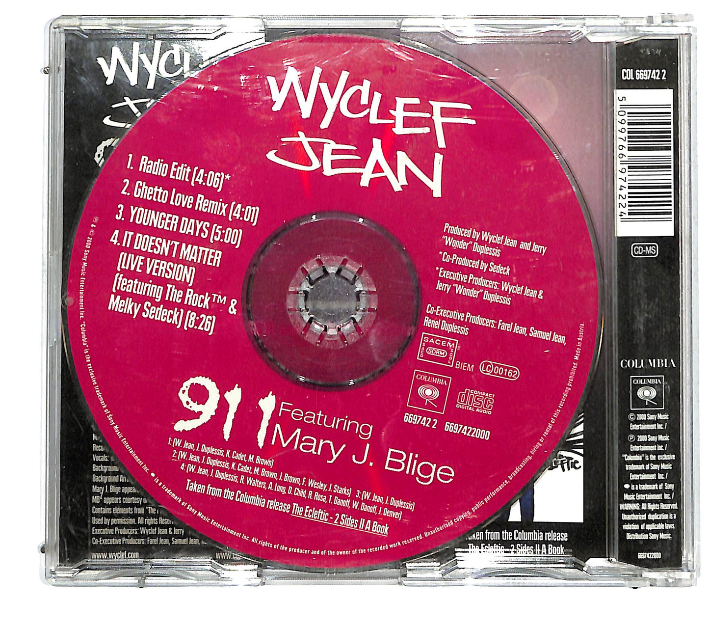 EBOND Wyclef Jean Featuring Mary J. Blige - 911 CD CD125913