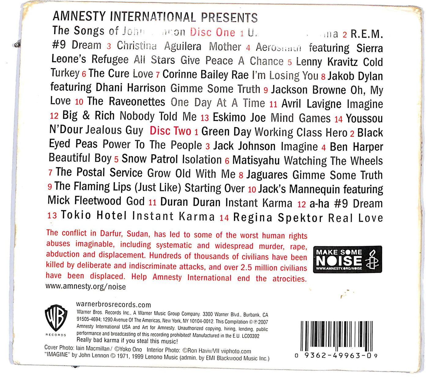 EBOND Make Some Noise - The Amnesty International Campaign To Save CD CD126140