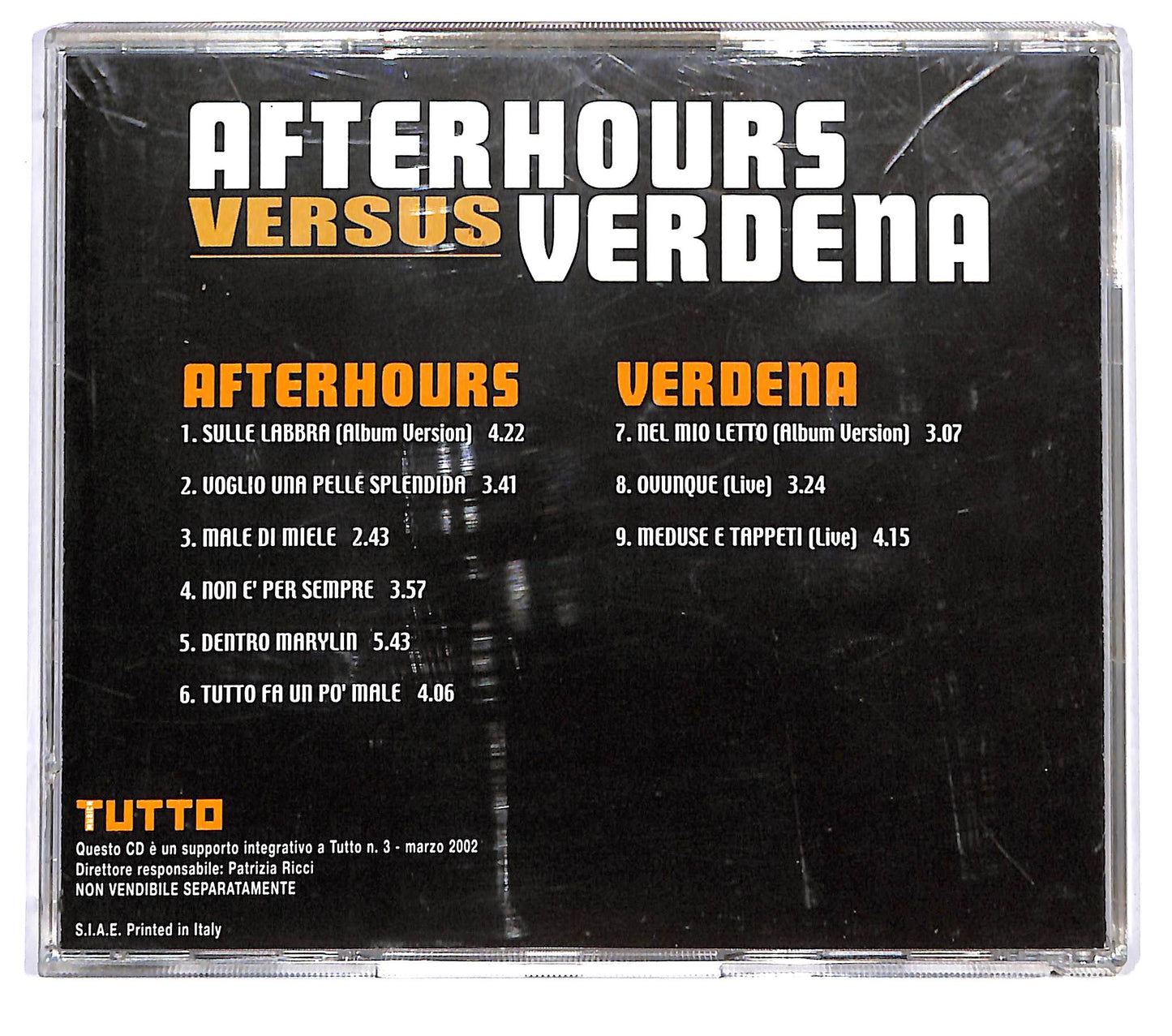EBOND Afterhours / Verdena - Afterhours Versus Verdena EDITORIALE CD CD126144