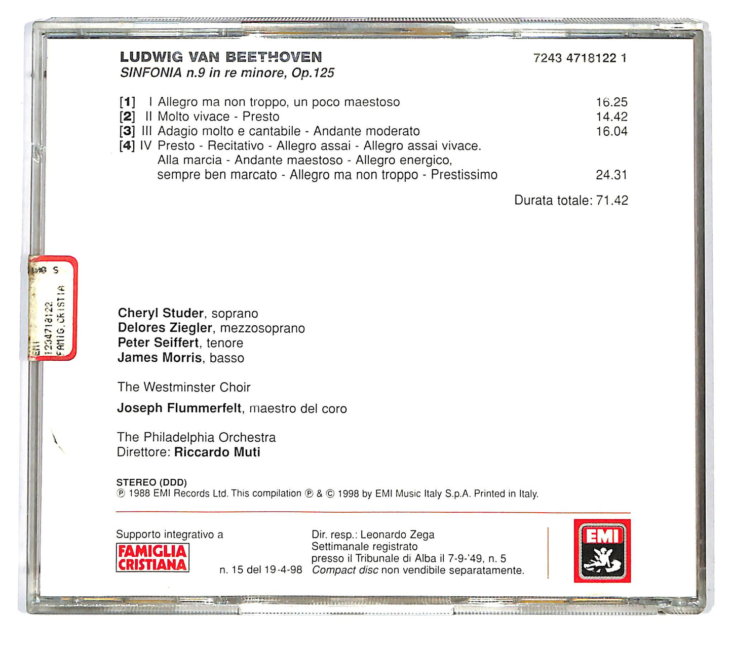 EBOND Ludwig van Beethoven - Sinfonia N. 9 In Re Minore, Op. 125 CD CD126162