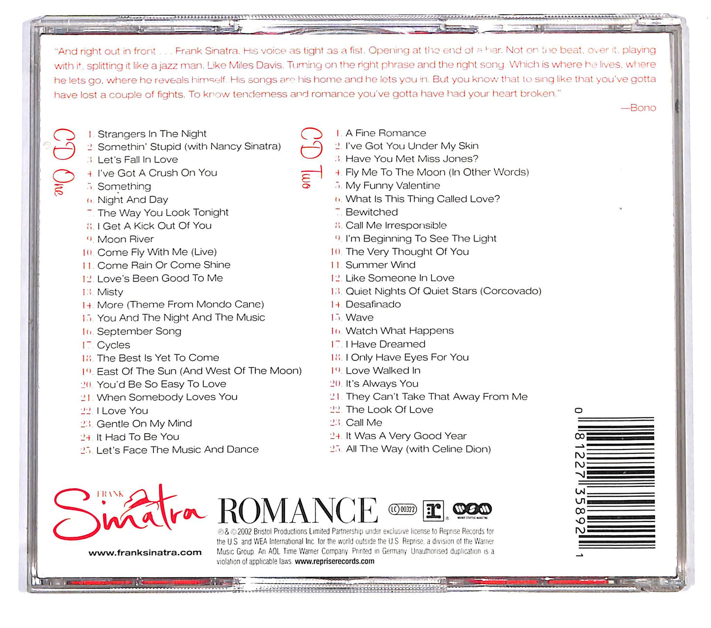 EBOND Frank Sinatra - Romance CD CD126303