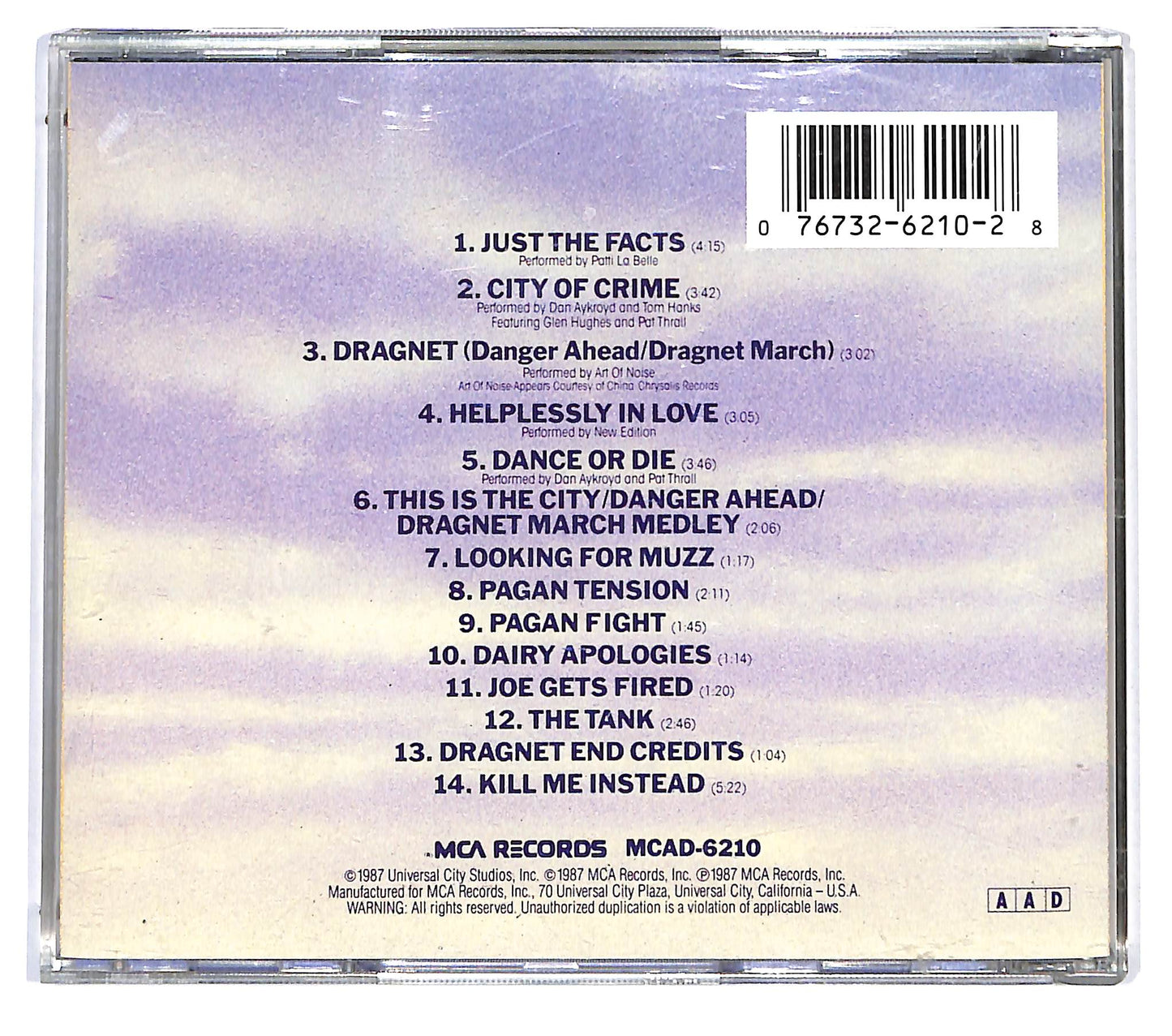 EBOND Various - Music From The Motion Picture Soundtrack 'Dragnet' CD CD126348