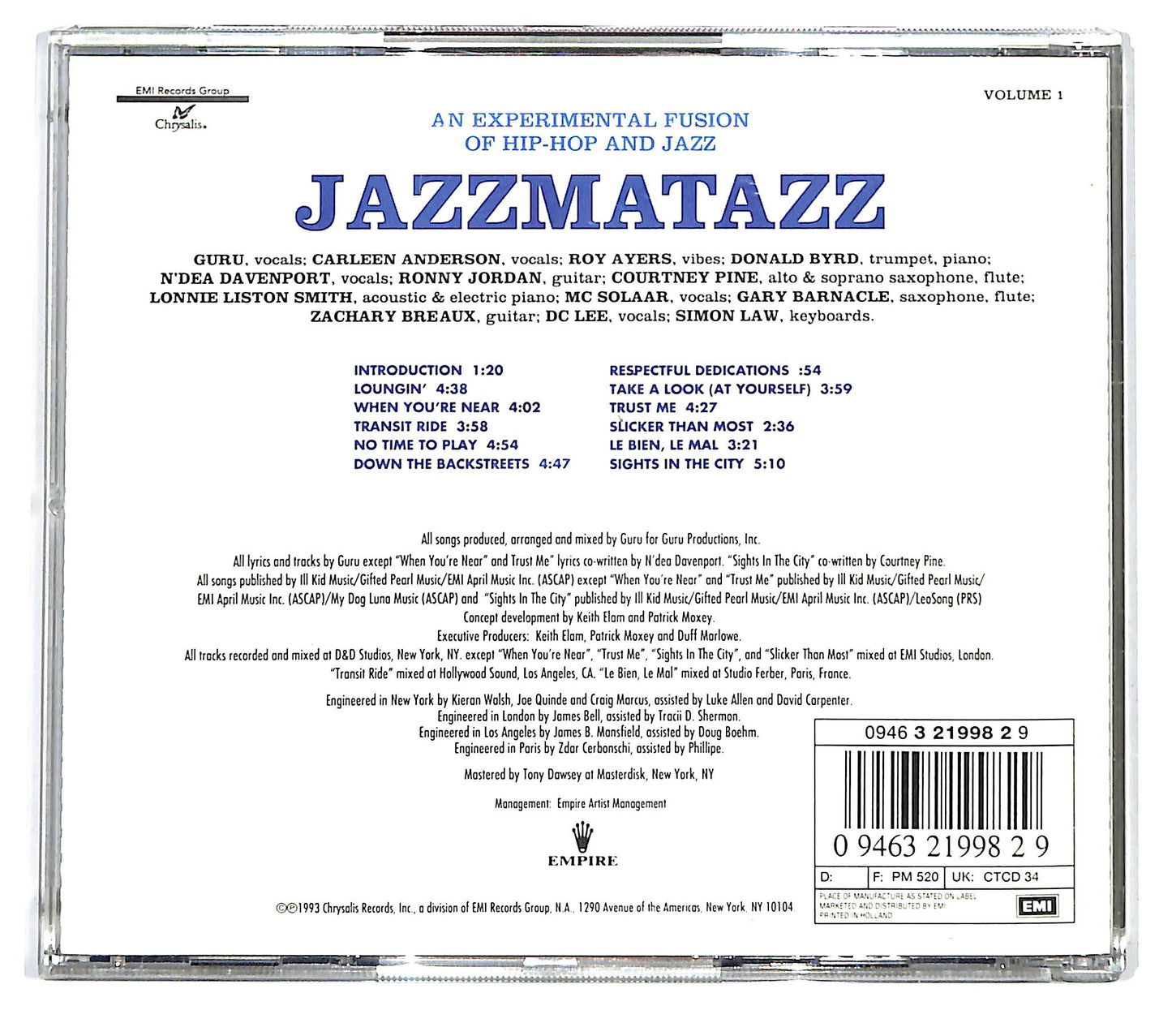 EBOND Guru - Jazzmatazz (Volume 1) CD CD126430