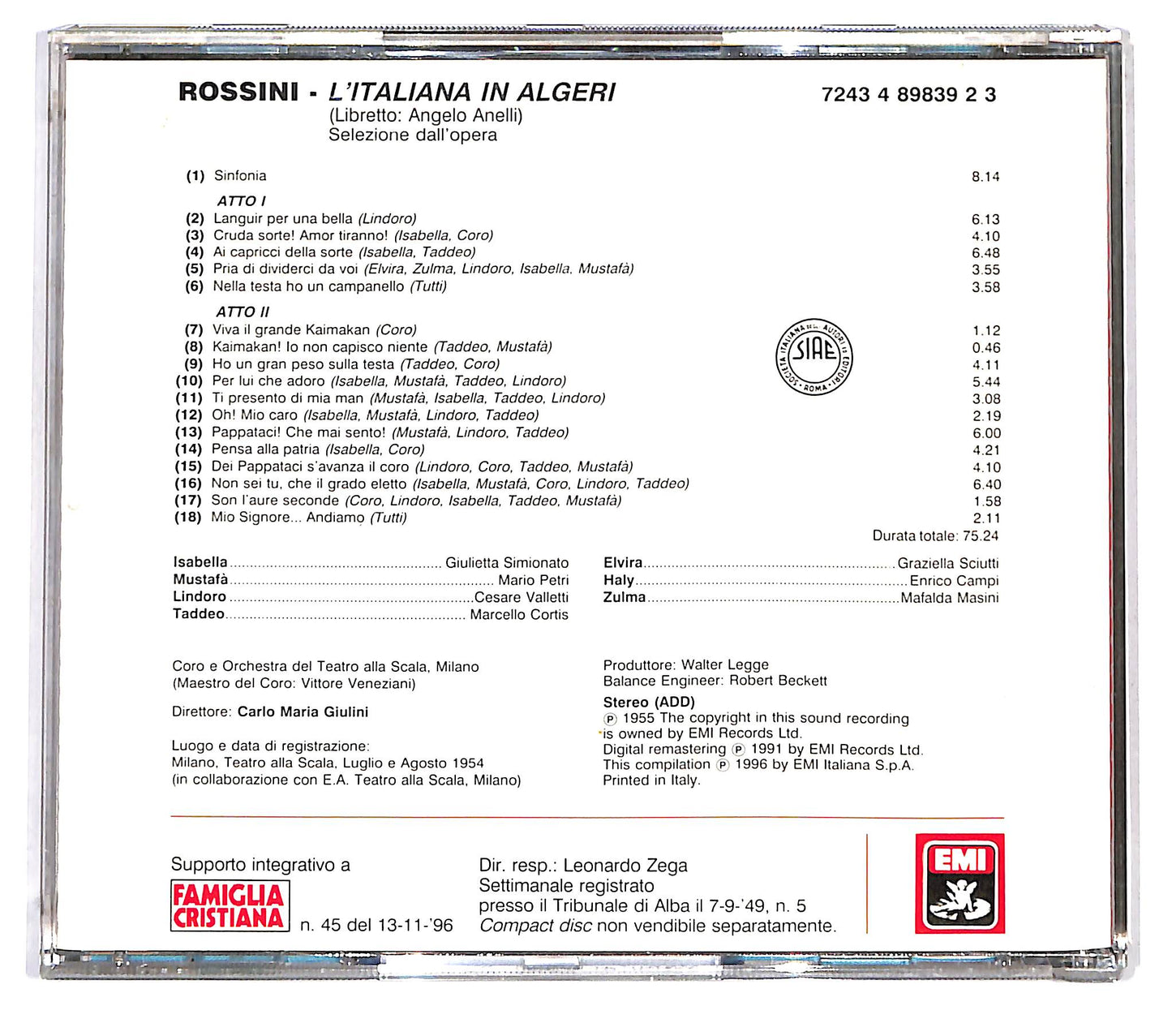 EBOND Gioacchino Rossini - L'Italiana In Algeri EDITORIALE CD CD126528