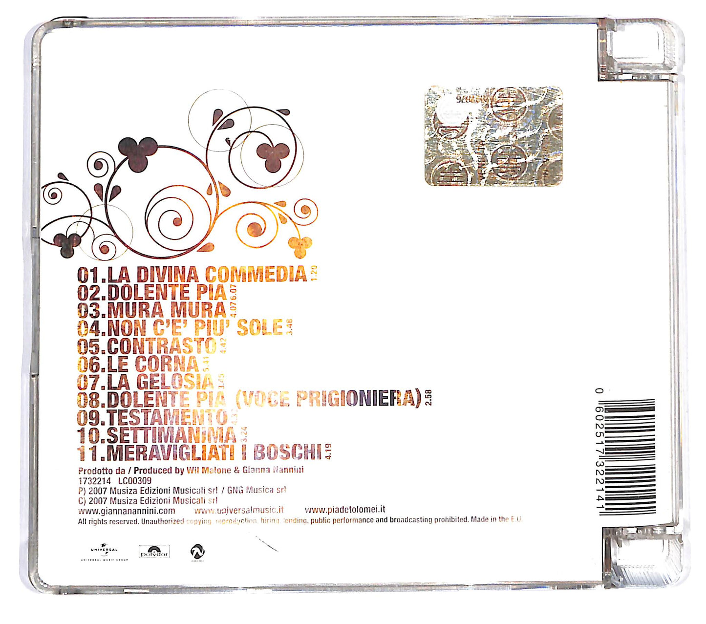 EBOND Gianna Nannini - Pia Come La Canto Io SJB CD CD126603