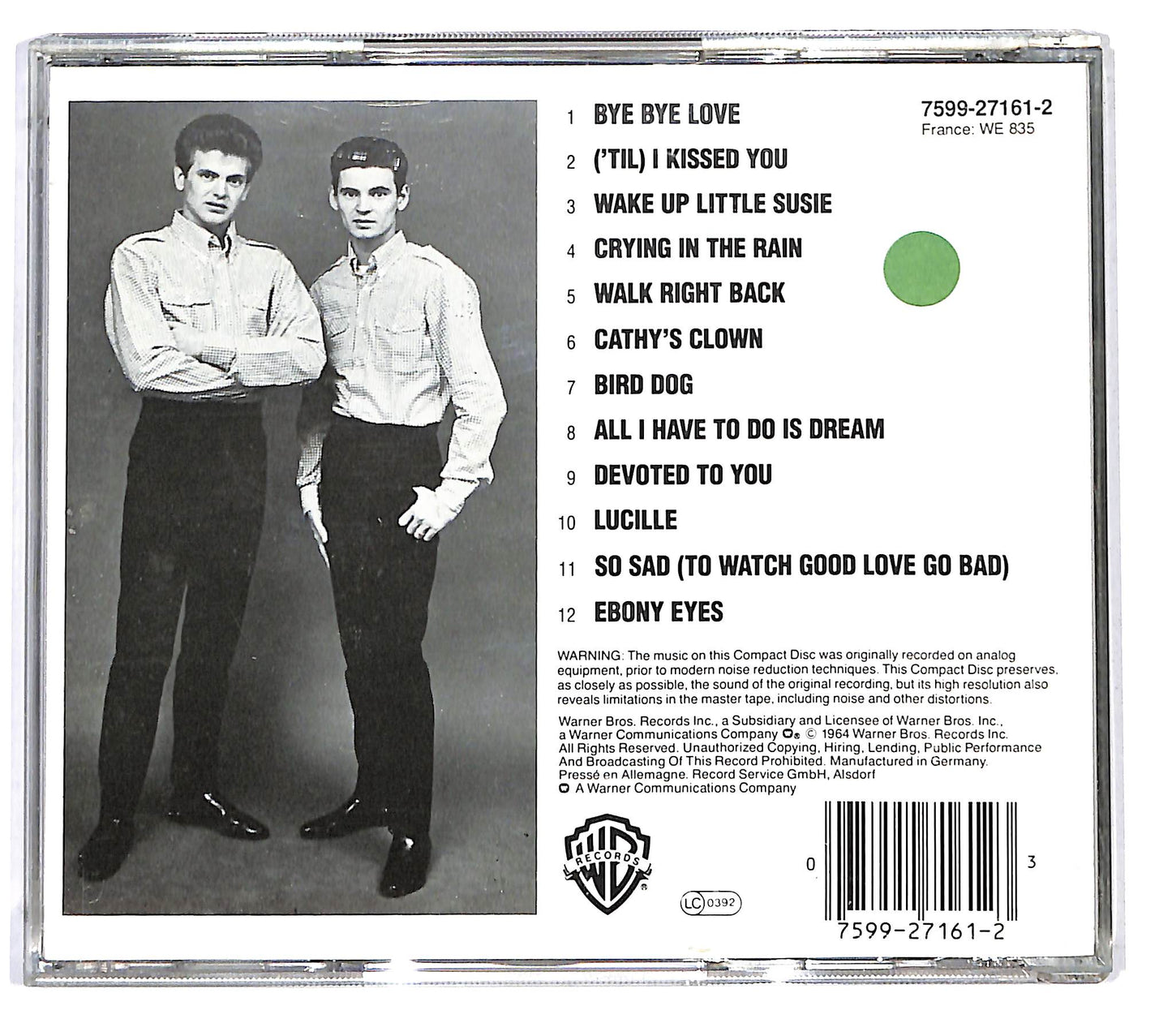 EBOND The Everly Brothers - The Very Best Of The Everly Brothers CD CD126610