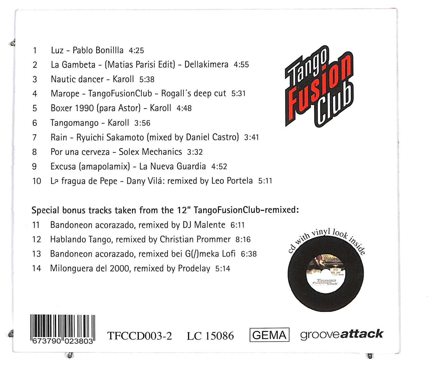 EBOND Tango Fusion Club - Vol. 2: Electronic Tango Flavoured Beats CD CD126617