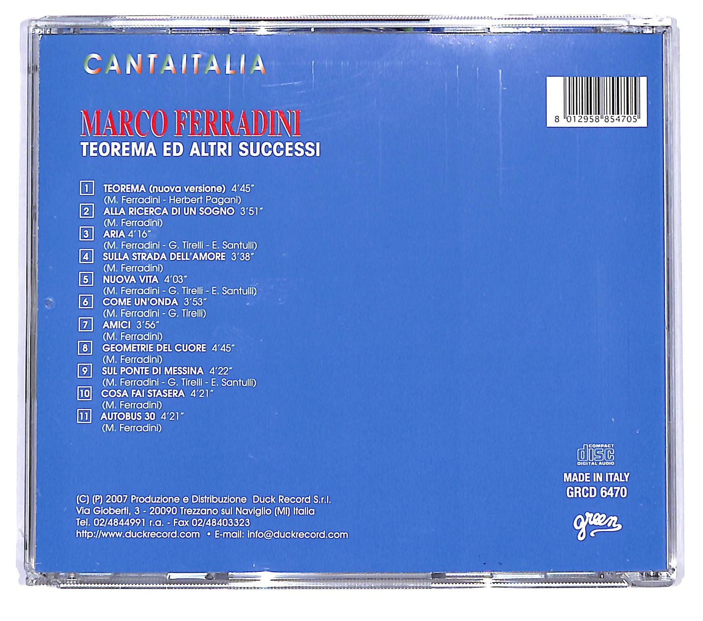 EBOND Marco Ferradini - Teorema Ed Altri Successi CD CD126719