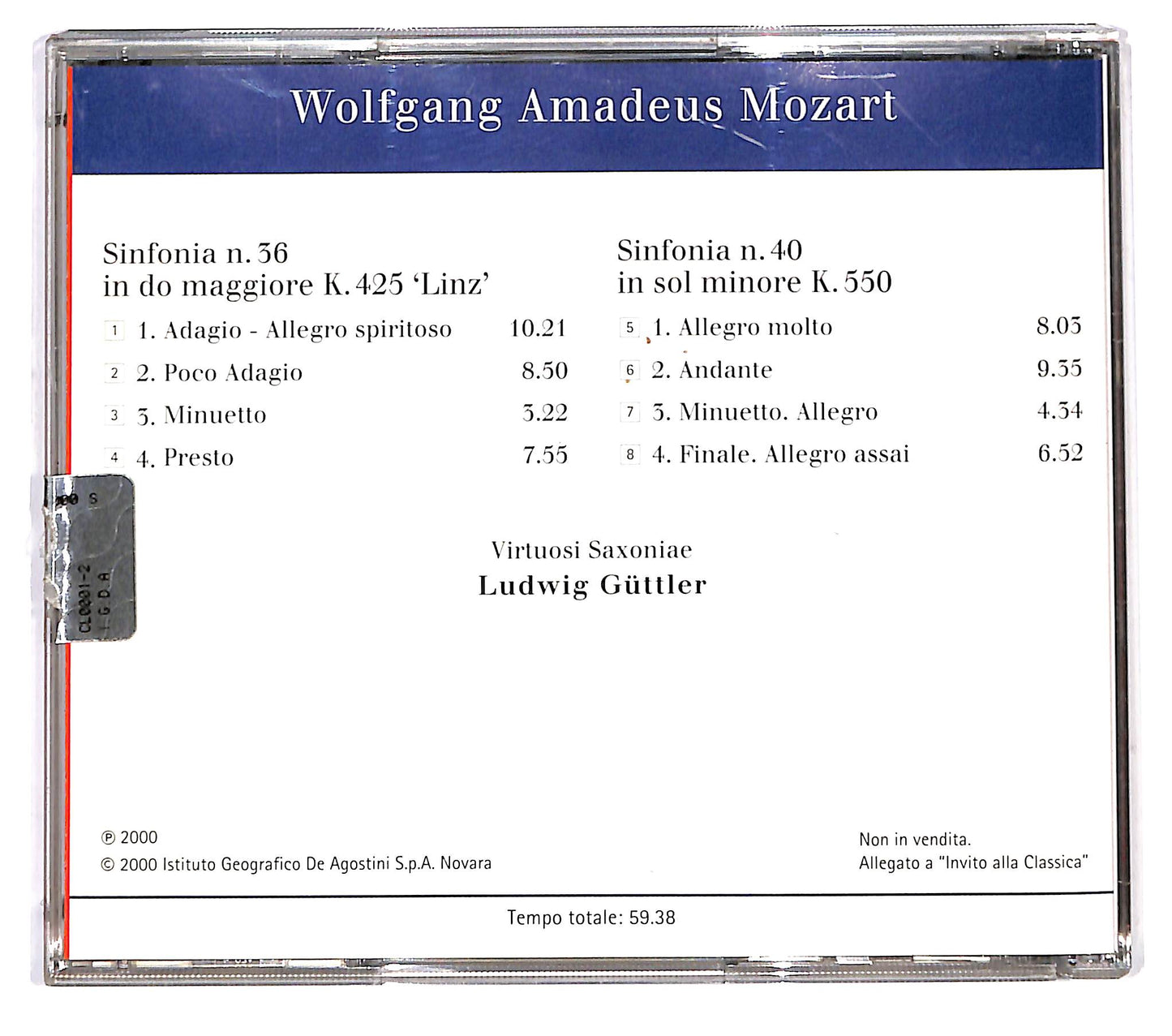EBOND Mozart - Sinfonie n.36 'Linz' e n.40 CD CD126849